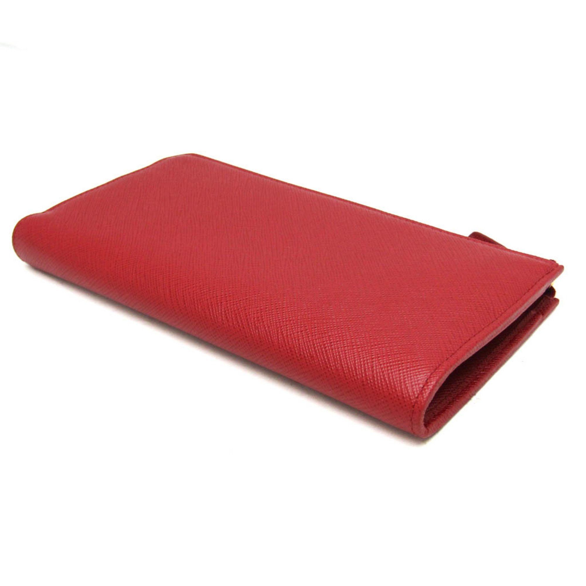 Prada Prada 1ML030 Men,Women Saffiano Long Bill Wallet (bi-fold) Red Color Size ONE SIZE - 3 Thumbnail