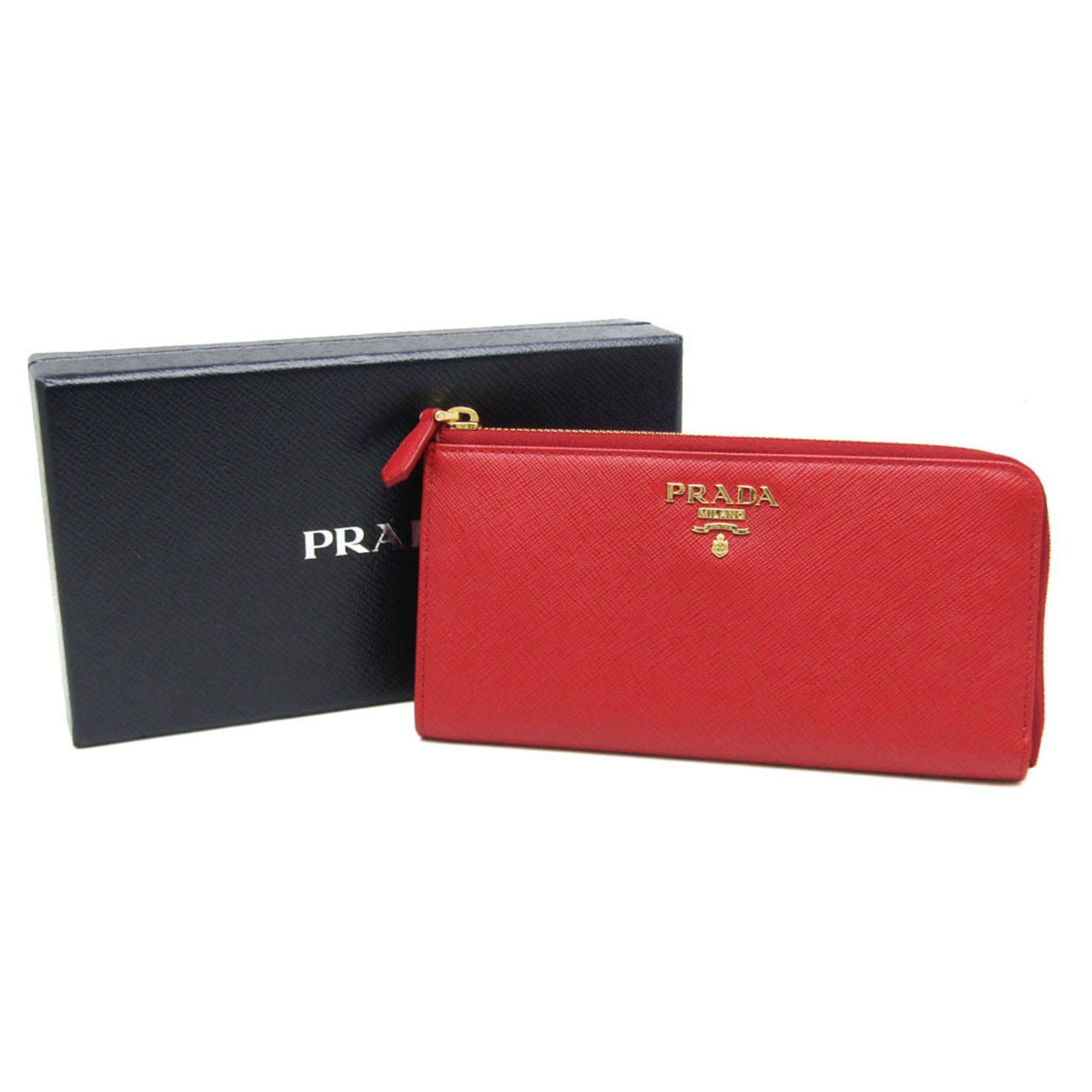 Prada Prada 1ML030 Men,Women Saffiano Long Bill Wallet (bi-fold) Red Color Size ONE SIZE - 2 Thumbnail