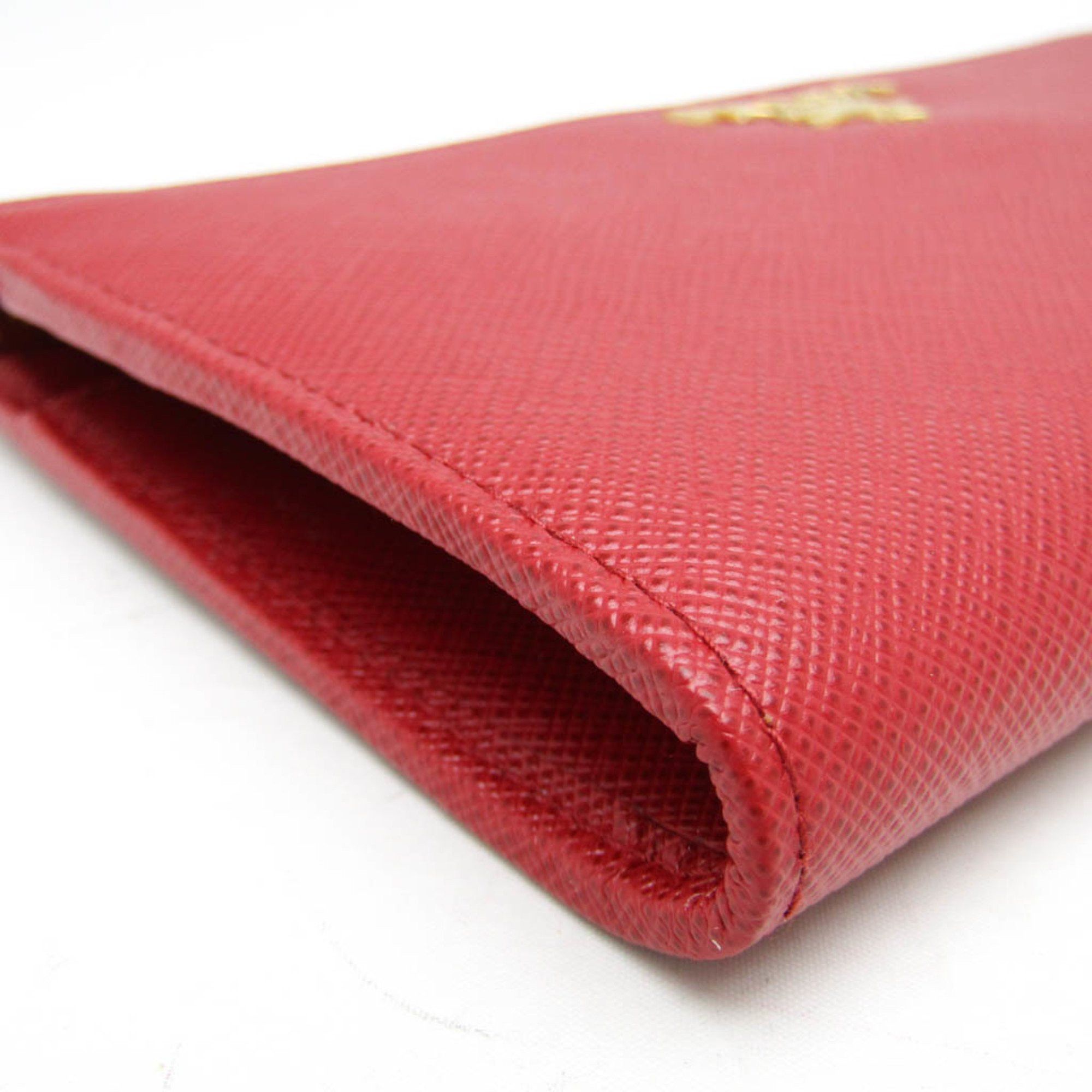 Prada Prada 1ML030 Men,Women Saffiano Long Bill Wallet (bi-fold) Red Color Size ONE SIZE - 6 Thumbnail