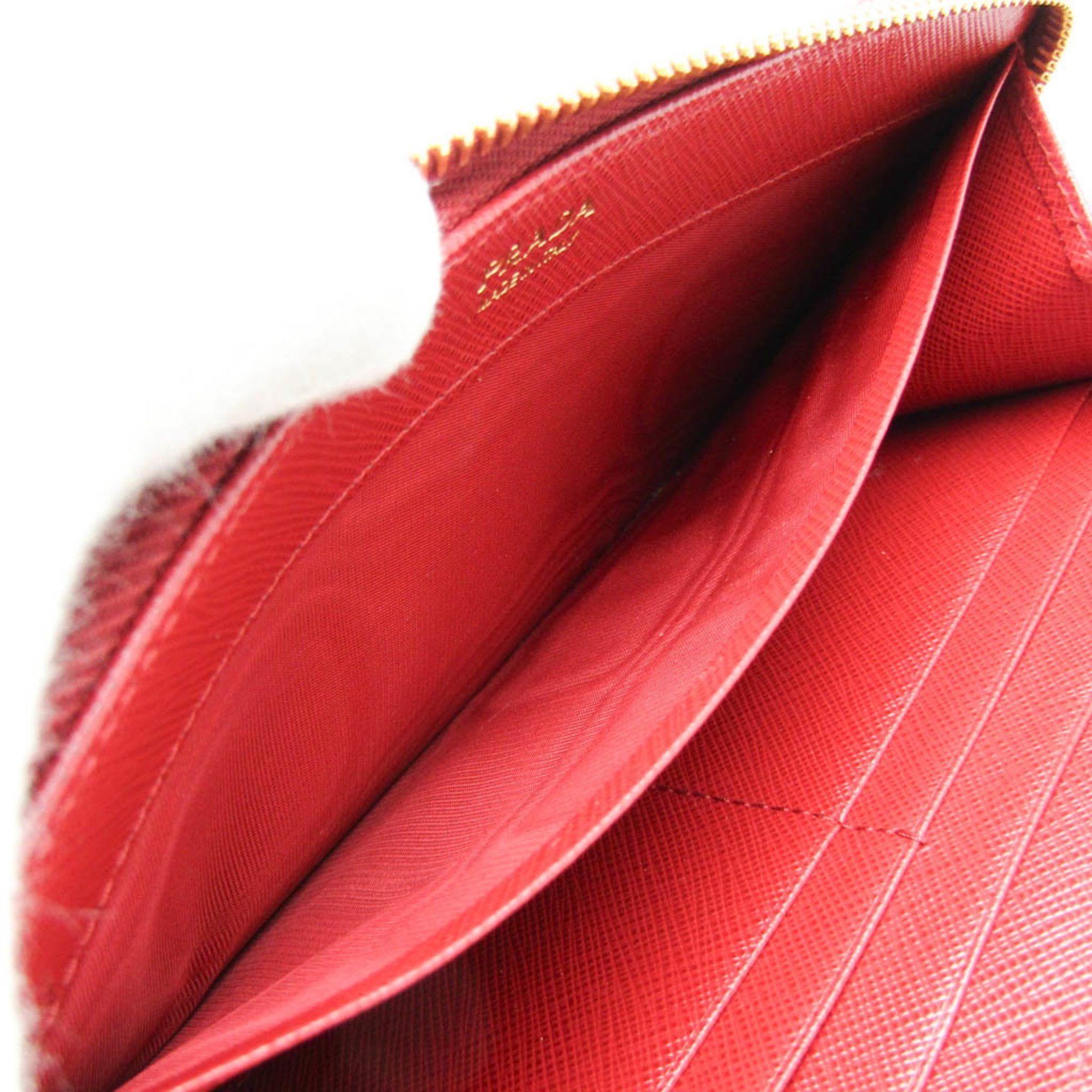 Prada Prada 1ML030 Men,Women Saffiano Long Bill Wallet (bi-fold) Red Color Size ONE SIZE - 10 Thumbnail