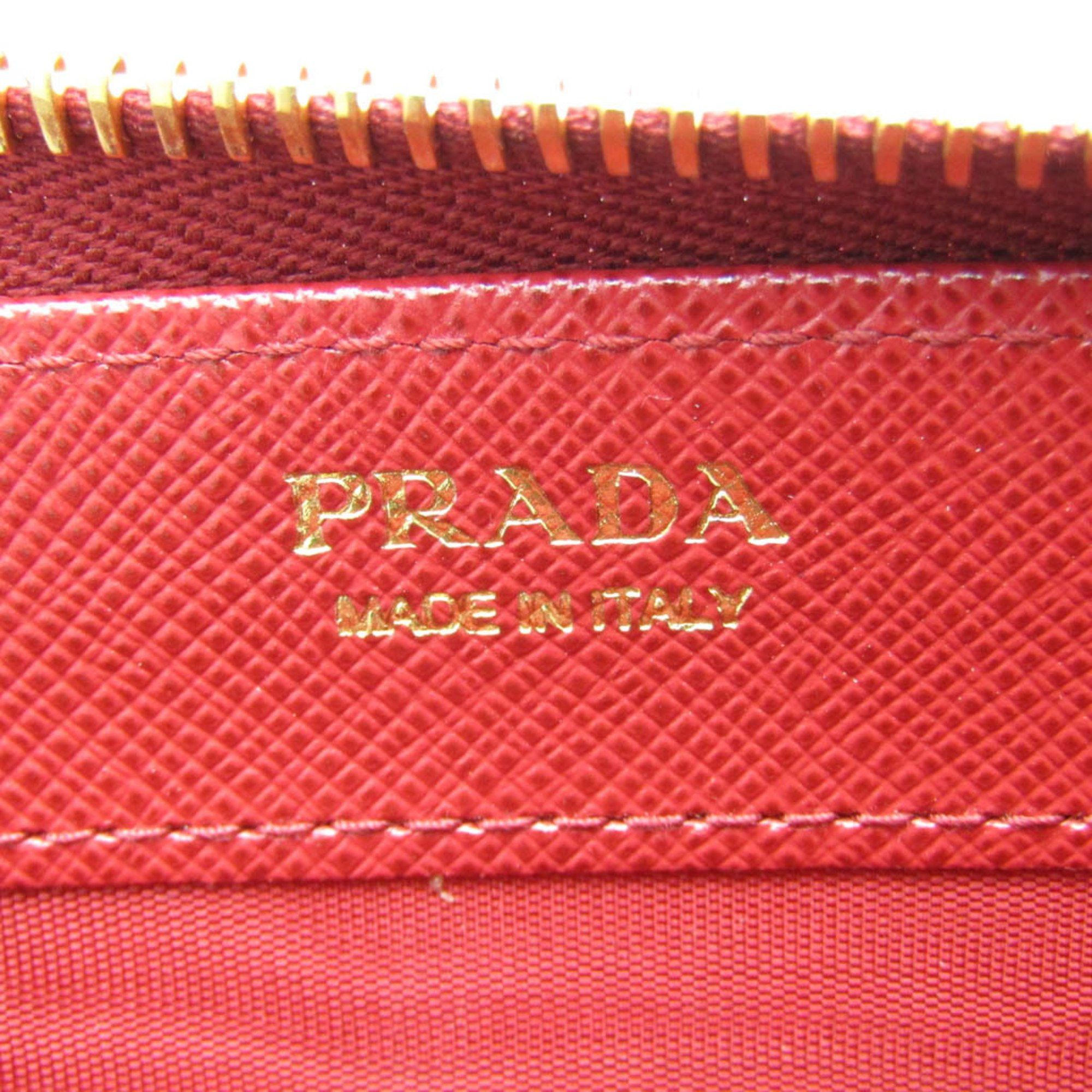 Prada Prada 1ML030 Men,Women Saffiano Long Bill Wallet (bi-fold) Red Color Size ONE SIZE - 12 Thumbnail