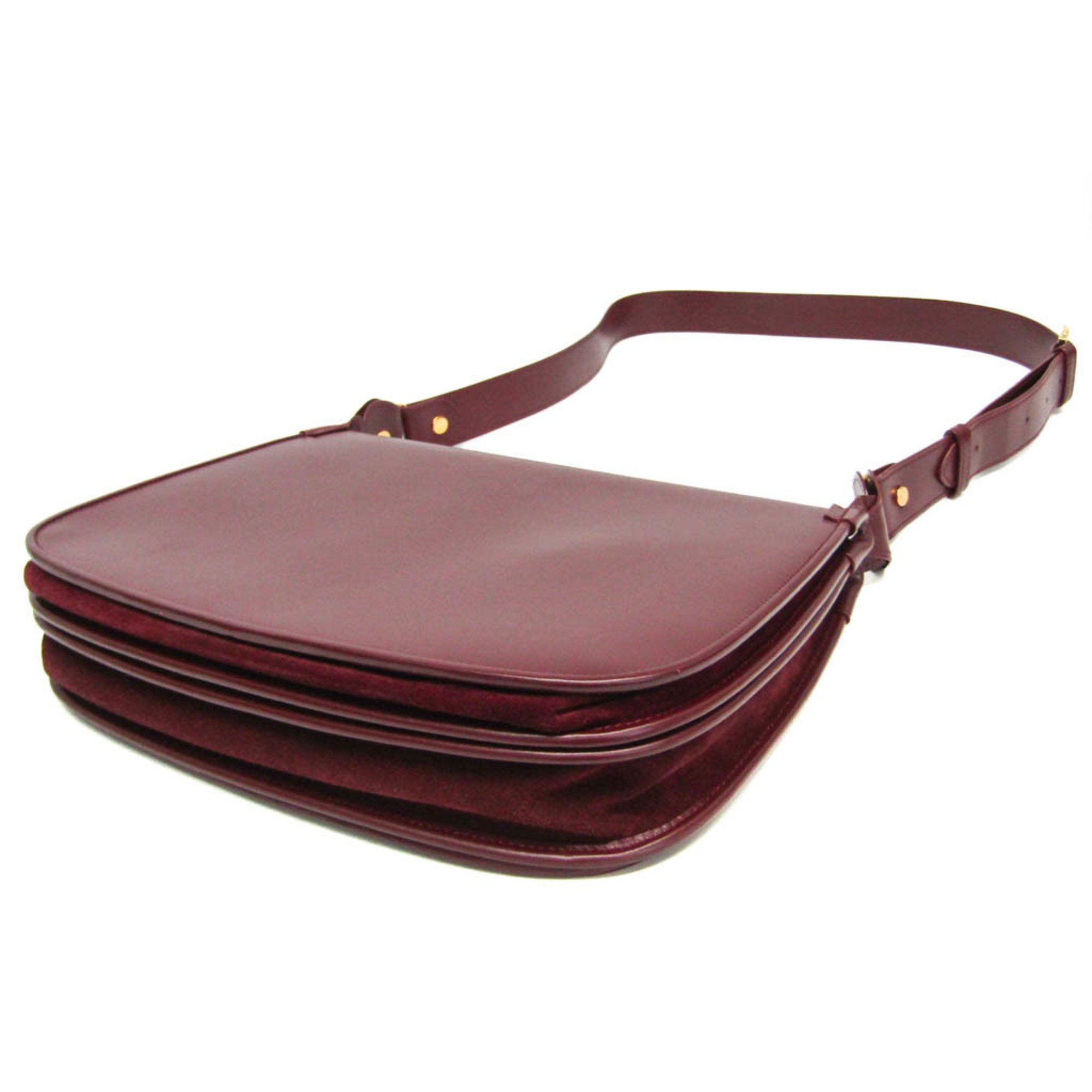 Cartier Cartier Must L1000536 Women's Leather Shoulder Bag Bordeaux Size ONE SIZE - 3 Thumbnail