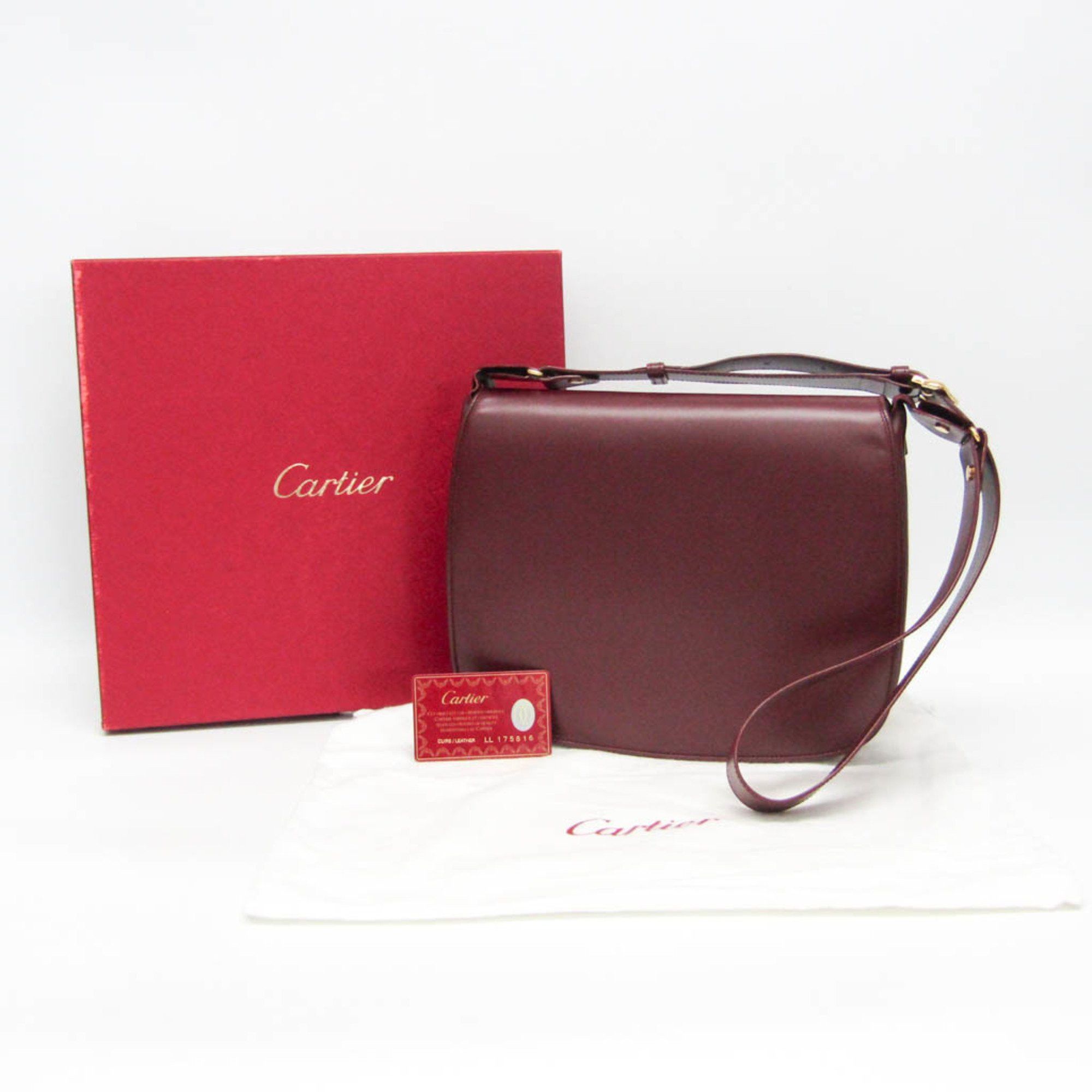 Cartier Cartier Must L1000536 Women's Leather Shoulder Bag Bordeaux Size ONE SIZE - 2 Thumbnail