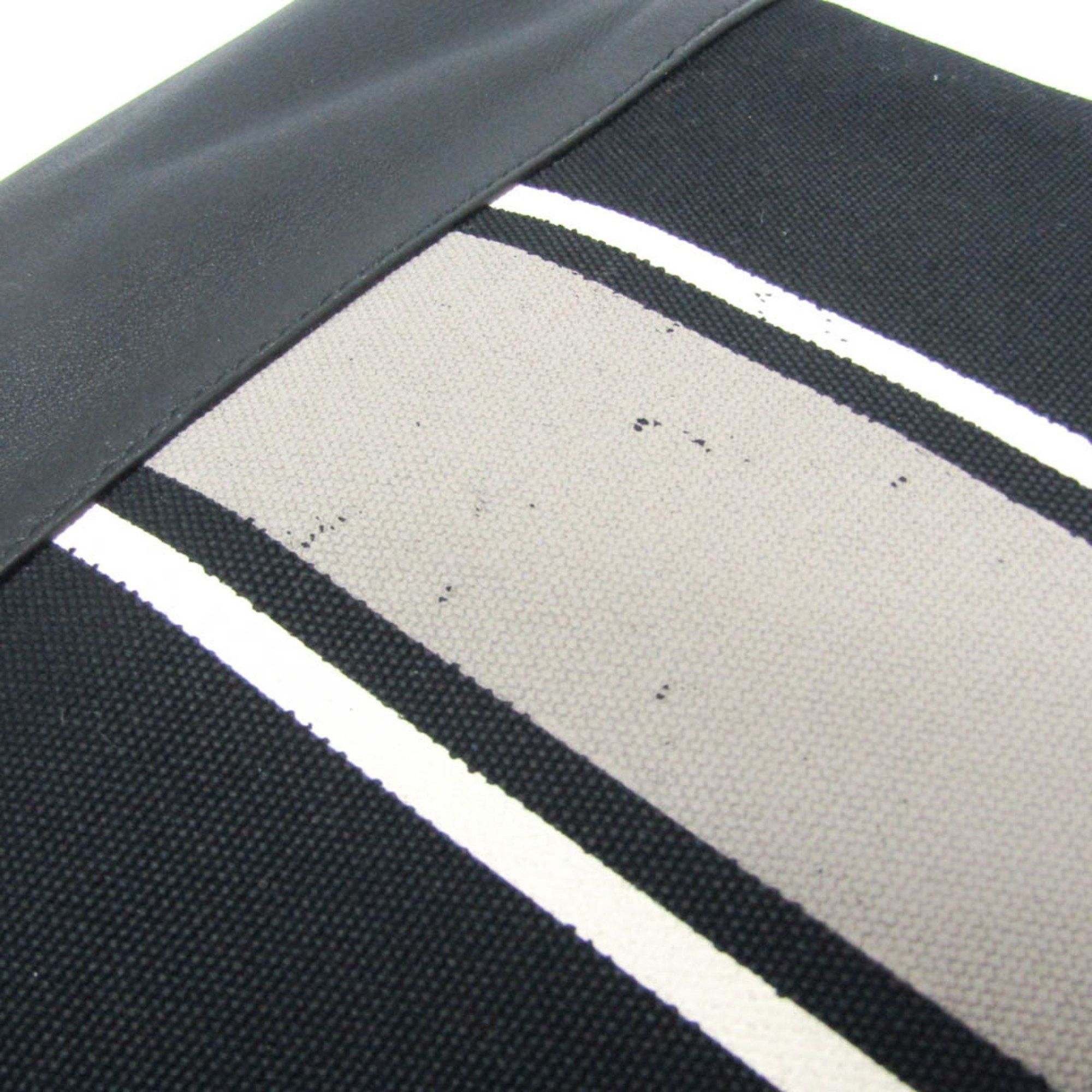 Bottega Veneta Bottega Veneta Drawstring Bag Stripe Men's Leather,Canvas Backpack Black,Gray,White Size ONE SIZE - 6 Thumbnail