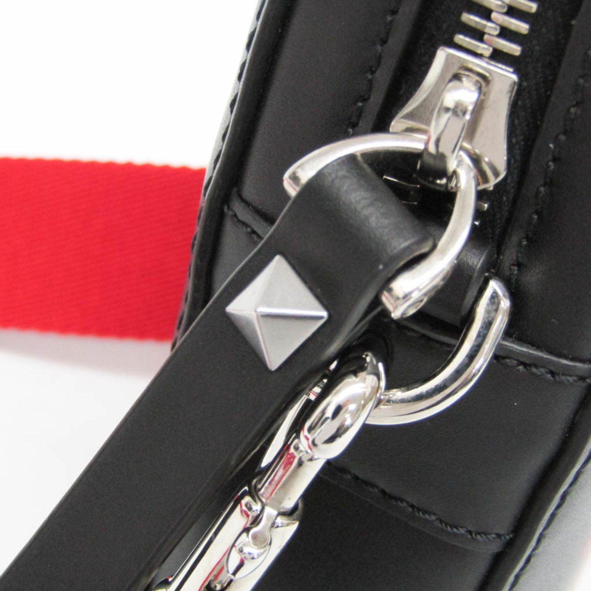 Valentino Valentino Garavani All-over Pattern Women's Leather Shoulder Bag Black,Red Color Size ONE SIZE - 6 Thumbnail