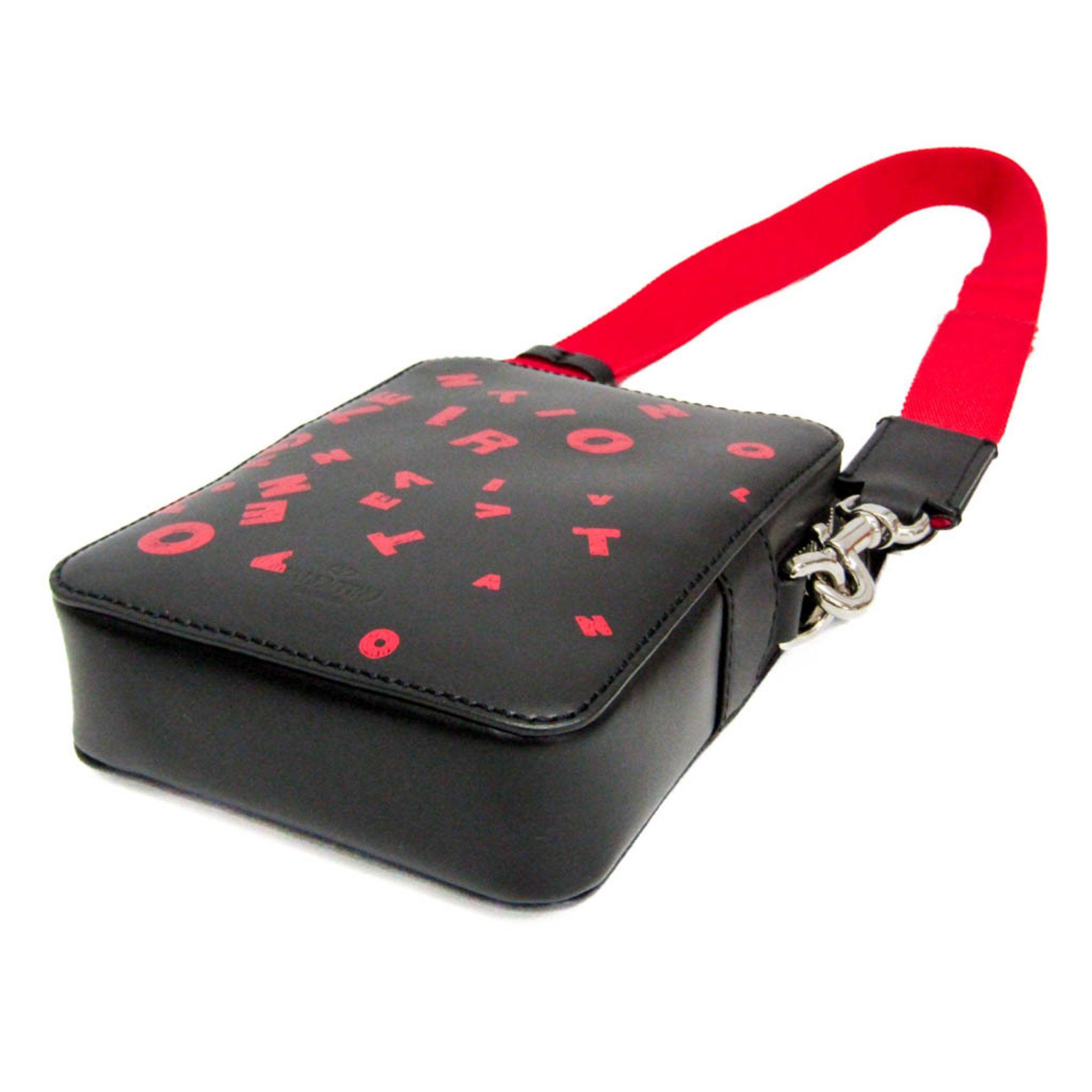 Valentino Valentino Garavani All-over Pattern Women's Leather Shoulder Bag Black,Red Color Size ONE SIZE - 3 Thumbnail