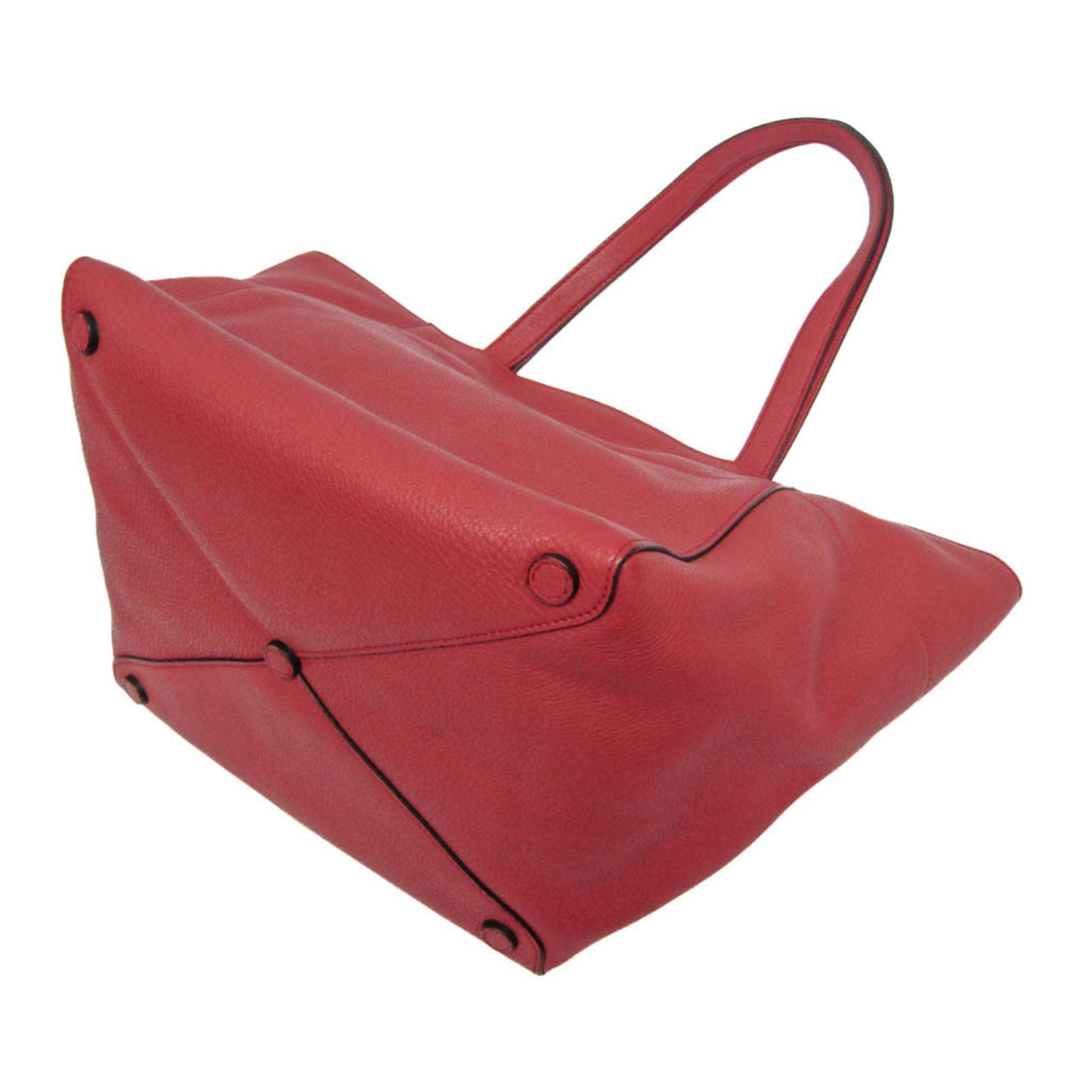 Prada Prada Women's Leather Tote Bag Red Color Size ONE SIZE - 2 Thumbnail