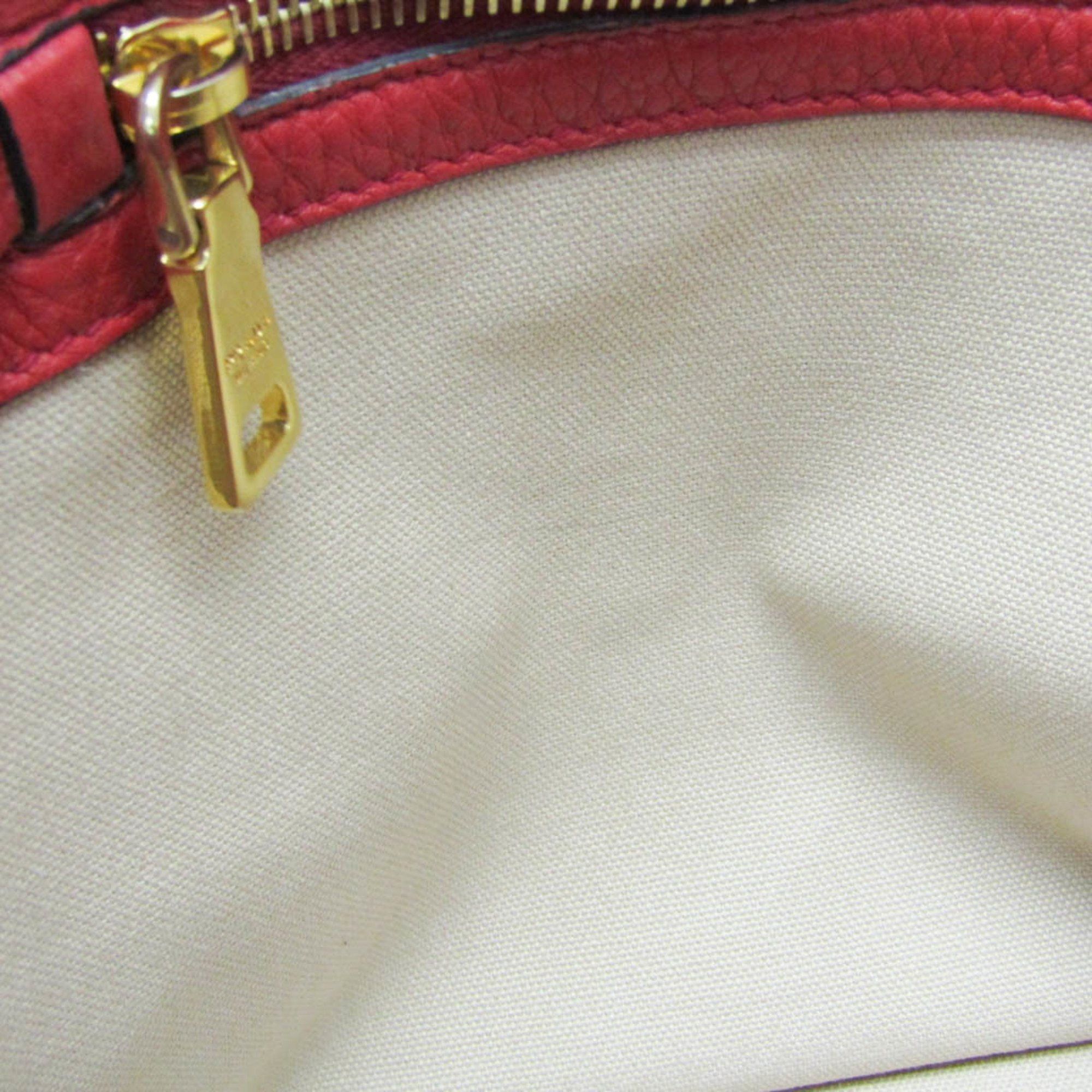 Prada Prada Women's Leather Tote Bag Red Color Size ONE SIZE - 13 Thumbnail