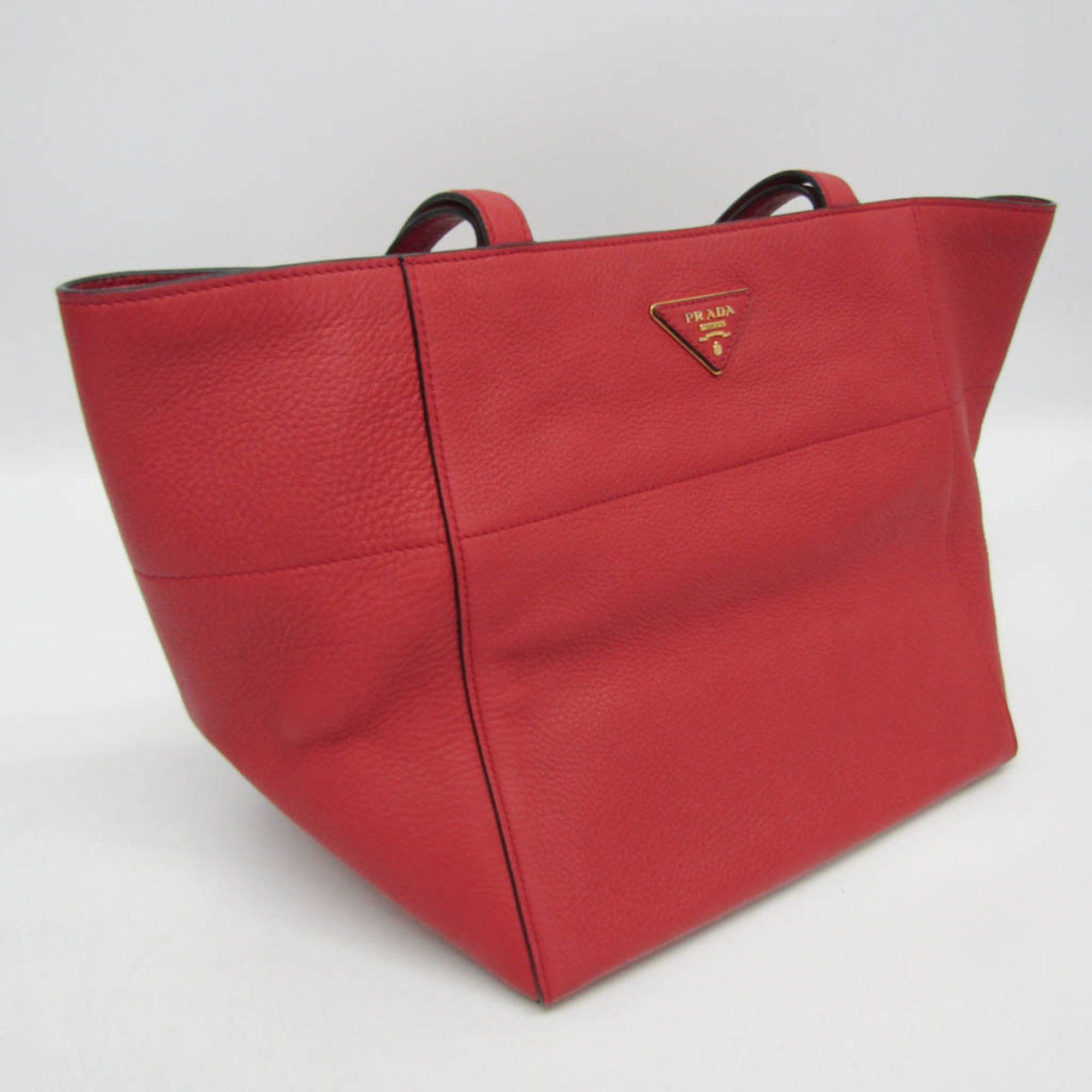 Prada Prada Women's Leather Tote Bag Red Color Size ONE SIZE - 6 Thumbnail