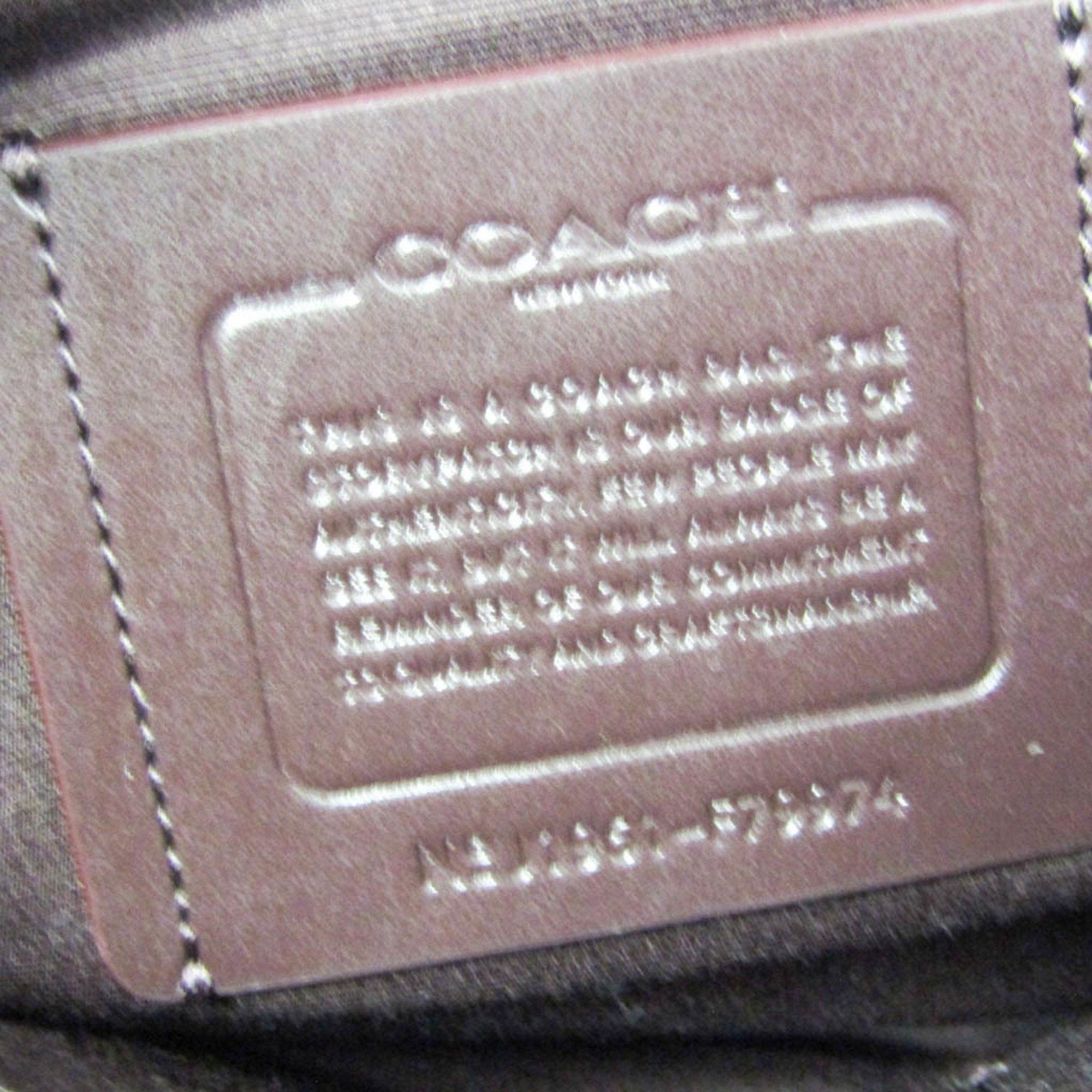 Coach Coach Signature F79974 Men's PVC,Leather Briefcase,Shoulder Bag Black,Gray Size ONE SIZE - 14 Thumbnail