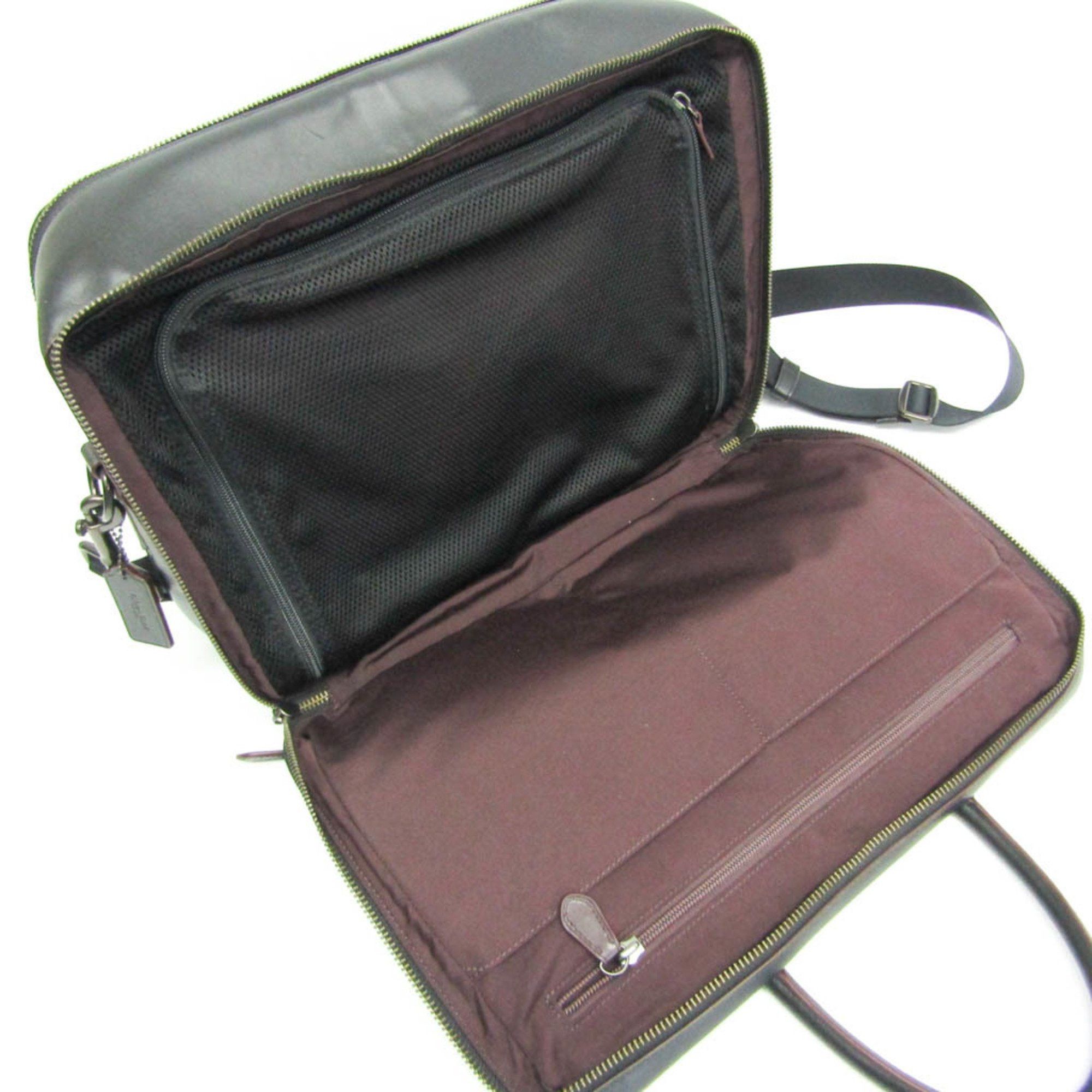 Coach Coach Signature F79974 Men's PVC,Leather Briefcase,Shoulder Bag Black,Gray Size ONE SIZE - 4 Thumbnail