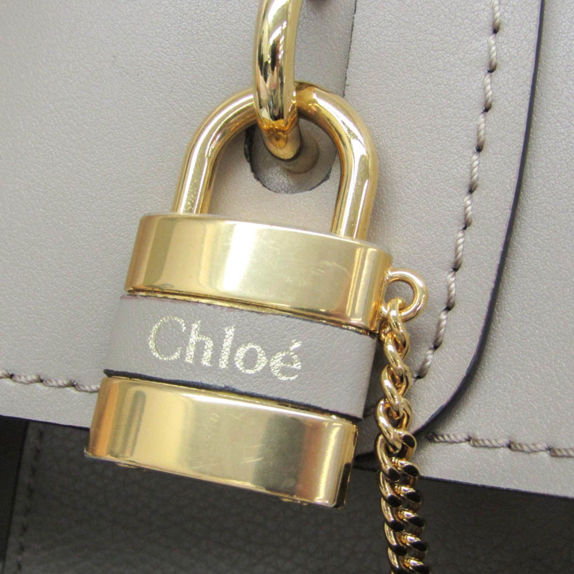 Chloe Chloé Mylo Women's Leather Tote Bag Grayish Size ONE SIZE - 10 Thumbnail