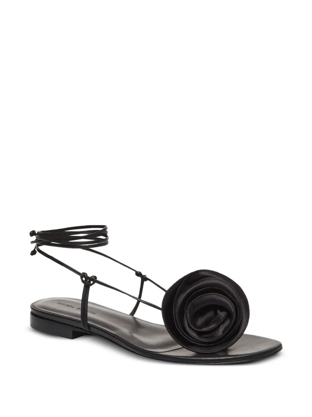 Magda Butrym WRAP AROUND FLAT FLOWER SANDALS Size US 7.5 / IT 37.5 - 2 Thumbnail