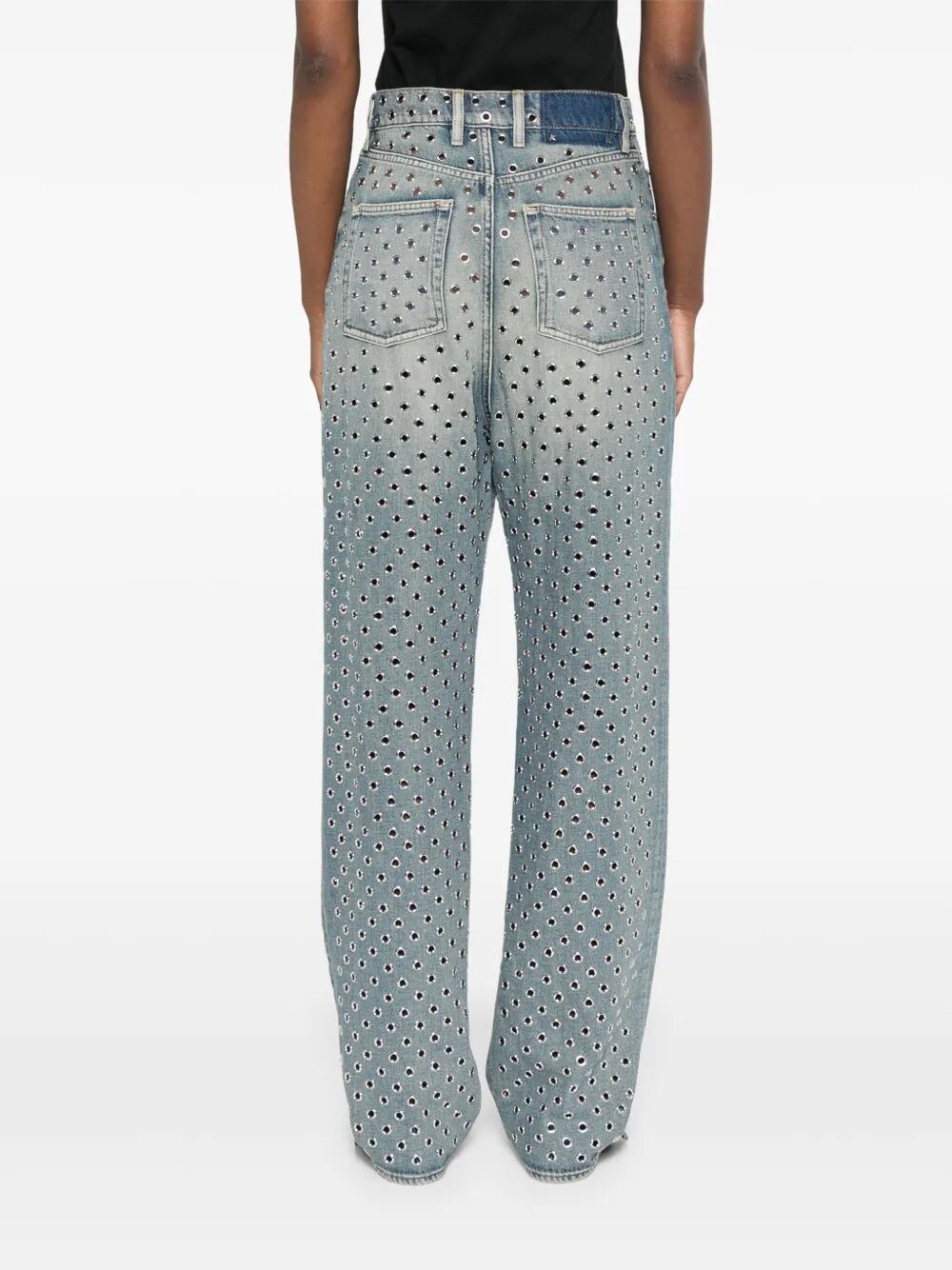 デニム・ジーパン Golden  JOURNEY W`S PANT KIM SAND WASH ALL OVER EYELET Golden Goose JOURNEY W`S PANT KIM SAND WASH ALL OVER EYELET