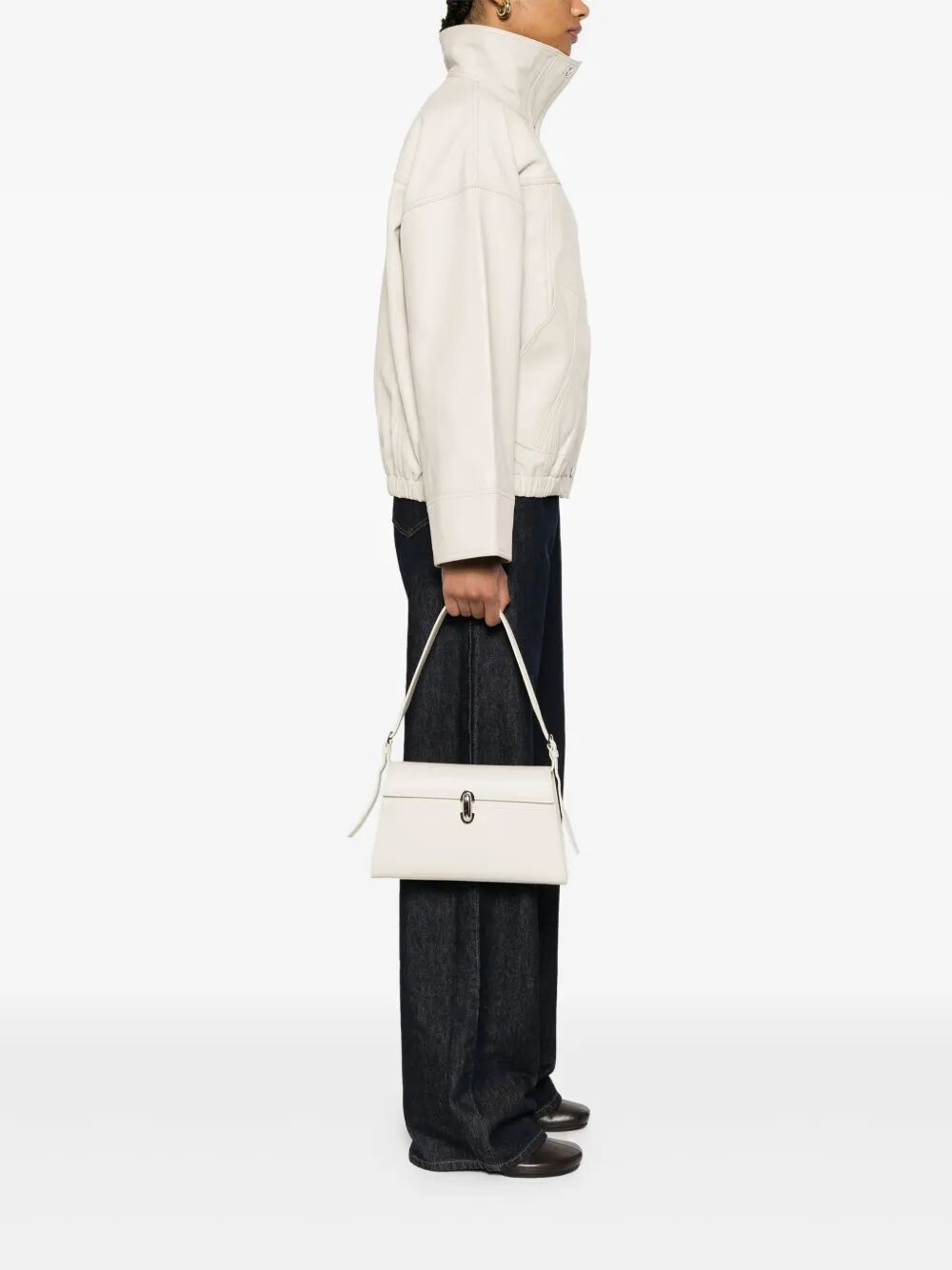Savette SYMMETRY SHOULDER BAG IN SMOOTH CALF LEATHER Size ONE SIZE - 5 Thumbnail