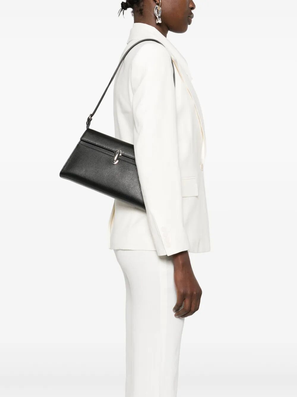 Savette SYMMETRY SHOULDER BAG IN GRAINED CALF LEATHER Size ONE SIZE - 5 Thumbnail