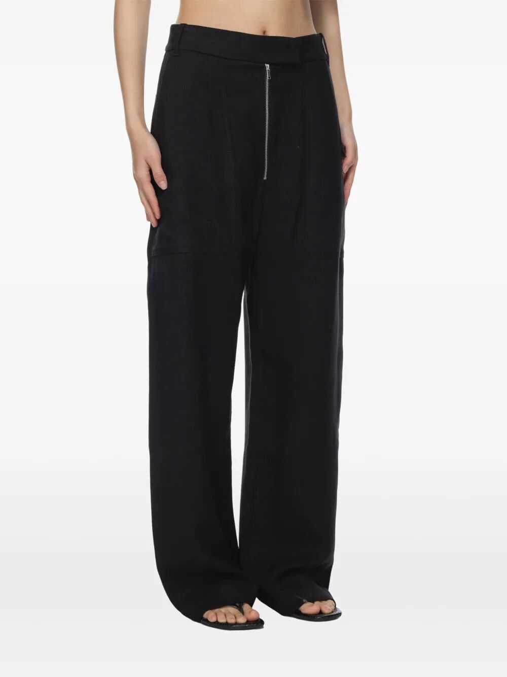 Studio Nicholson ZIP FRONT WIDE LEG PANTS Size 27" / US 4 / IT 40 - 2 Thumbnail
