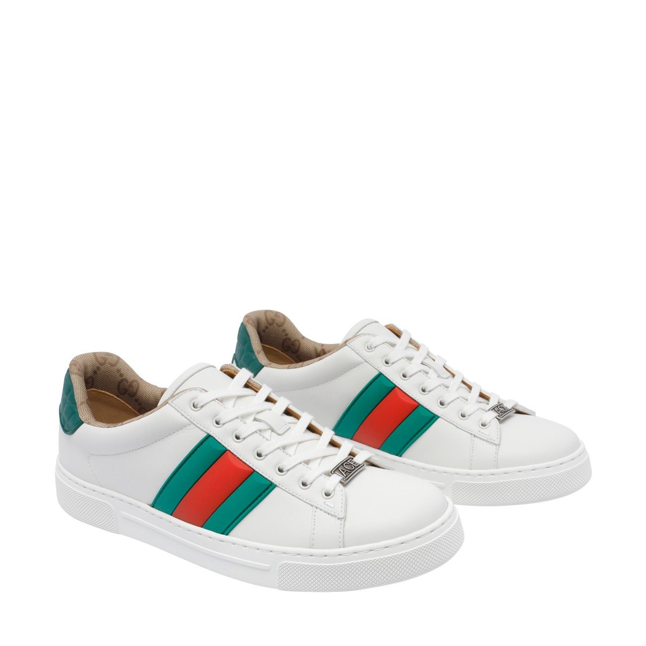 Gucci ACE SNEAKERS WITH WEB DETAIL Size US 12 / EU 45 - 2 Thumbnail