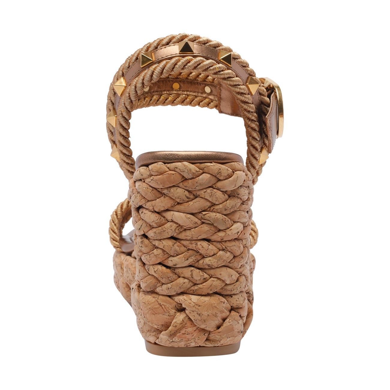 Valentino ROCKSTUD CORK WEDGES Size US 8 / IT 38 - 4 Thumbnail