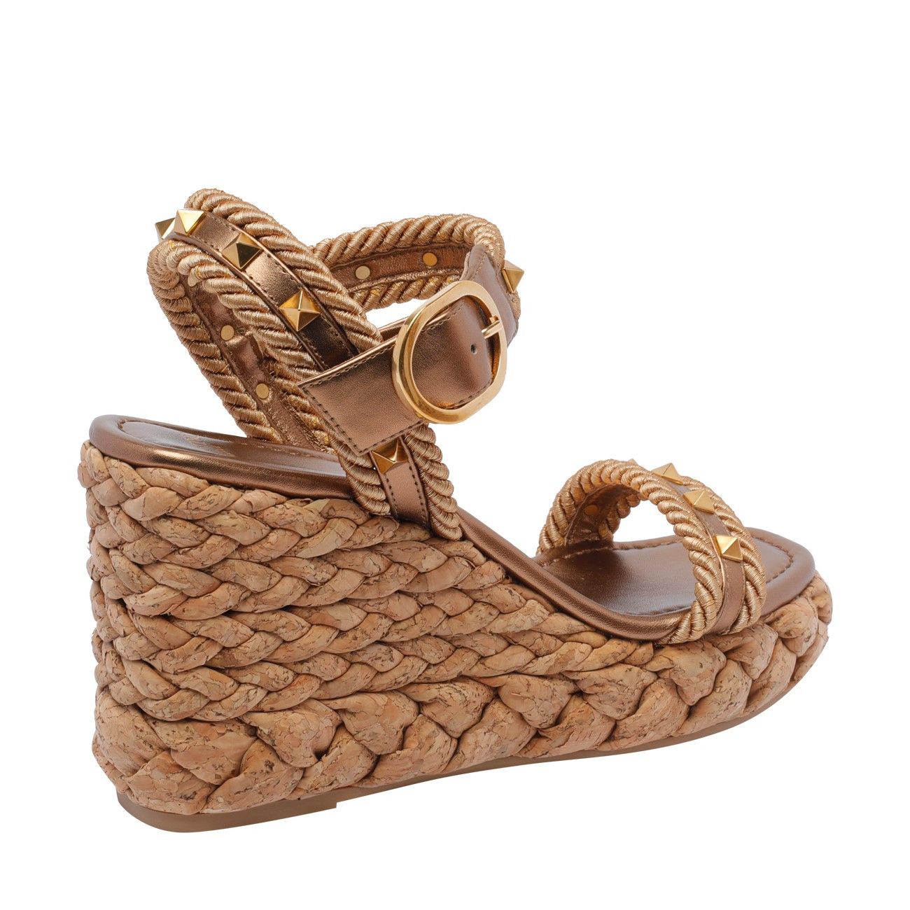 Valentino ROCKSTUD CORK WEDGES Size US 9 / IT 39 - 3 Thumbnail