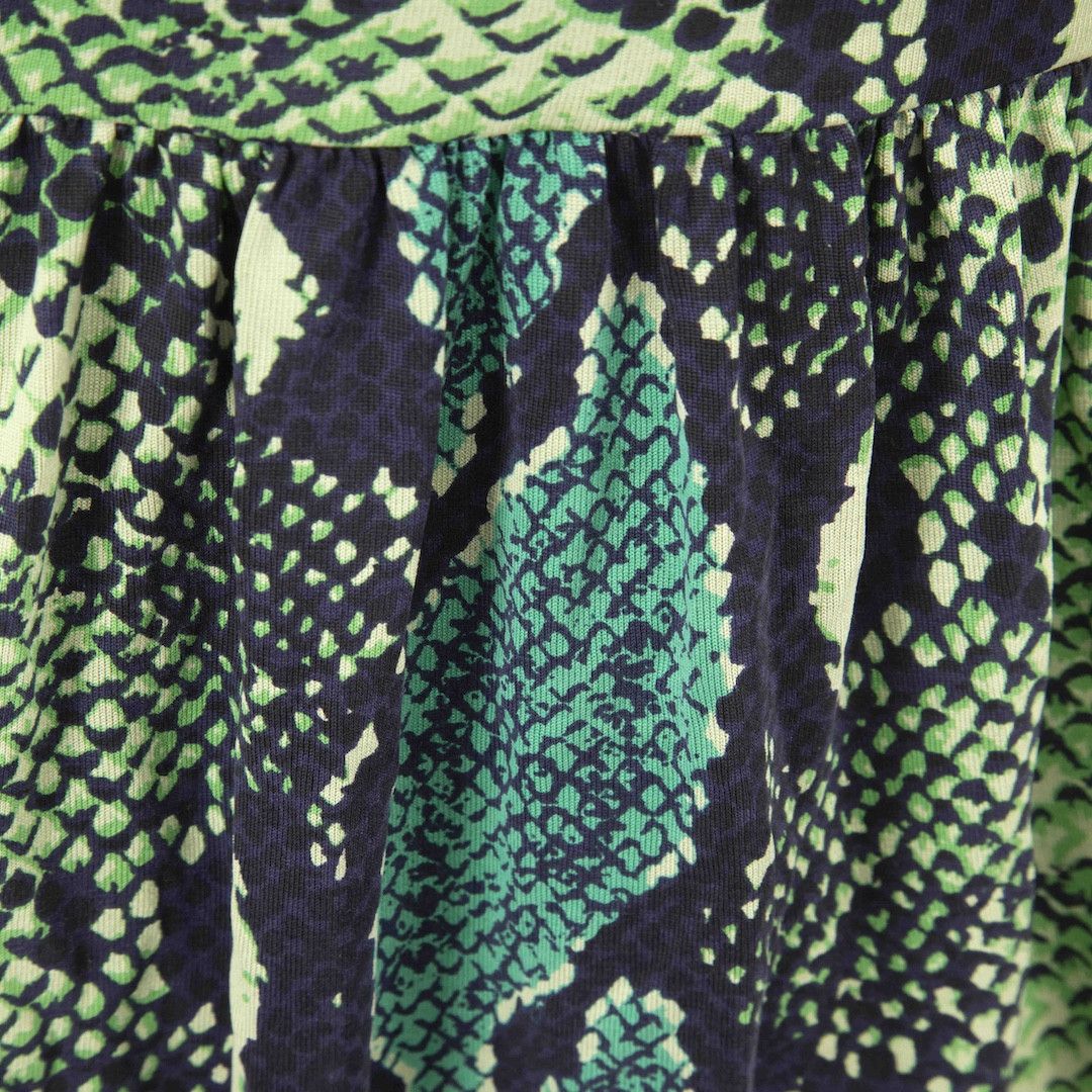 Diane von Furstenberg Green Snake Print Mini Dress Size S / US 4 / IT 40 - 3 Thumbnail