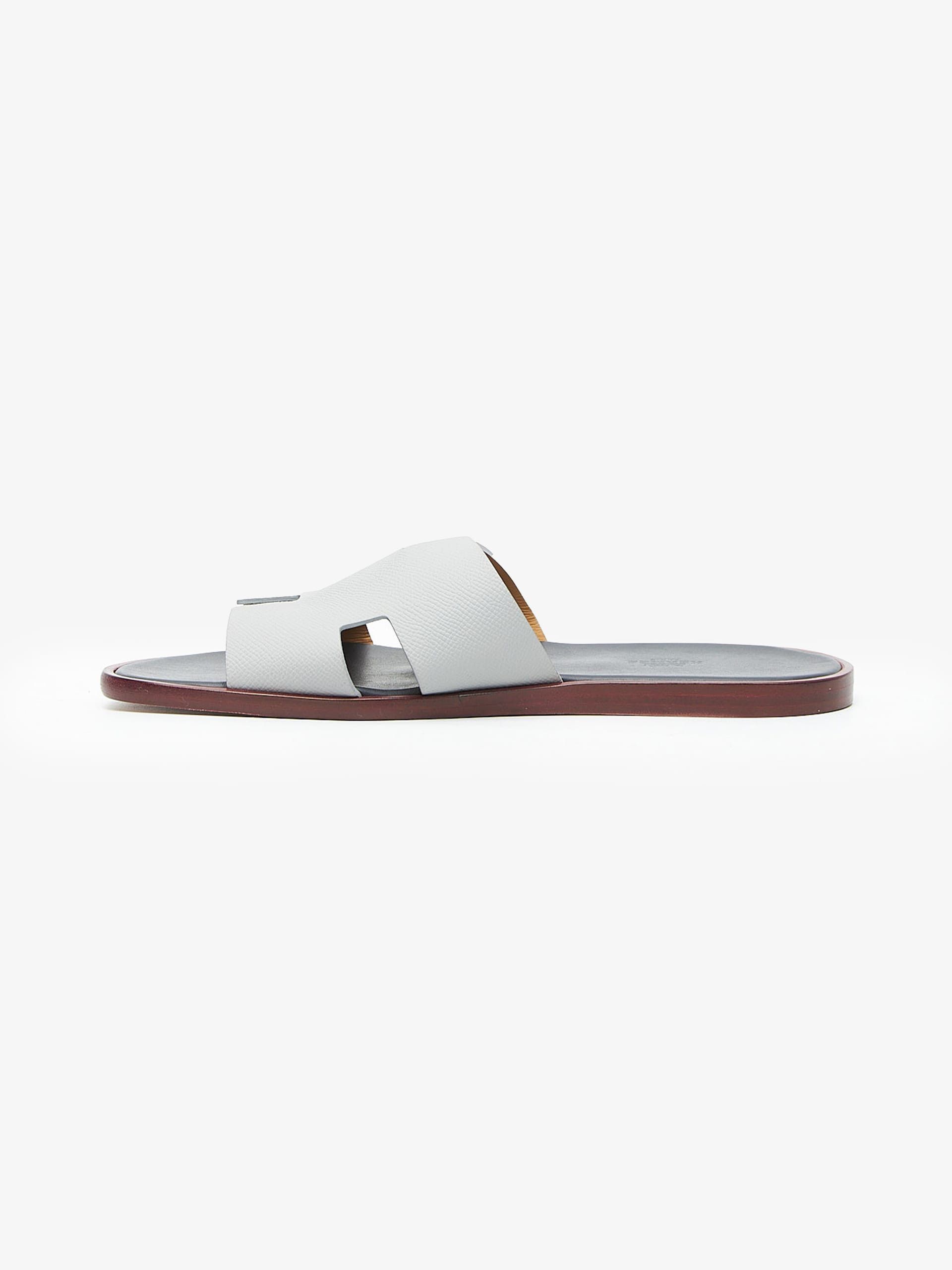 Hermes Gray Leather Sandals Size US 11 / EU 44 - 3 Thumbnail