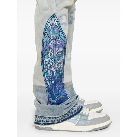 Who Decides War WHO DECIDES WAR Men Denim Pants WINTER MECHANI SKY BLUE Size US 36 / EU 52 - 2 Thumbnail
