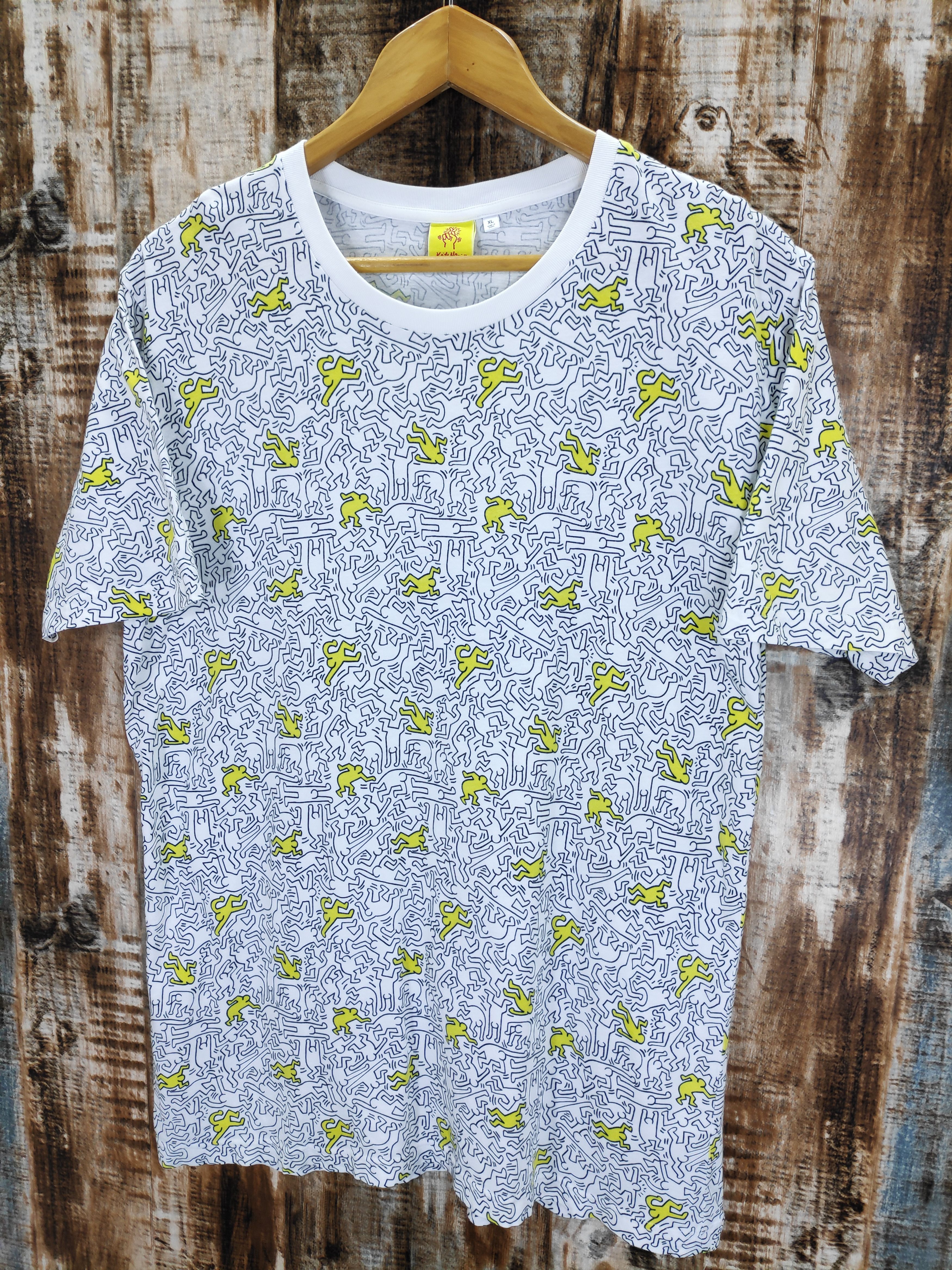 Keith Haring Dancing Pop Art Graffiti White Tee XL
