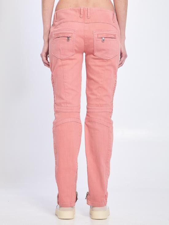 Balmain BALMAIN Women Denim Pants 12394 PINK Size 28" / US 6 / IT 42 - 2 Thumbnail