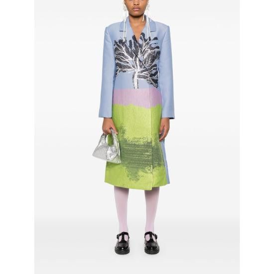 Stine Goya STINE GOYA Women Coats SGC015 2269P TREE BLUE Size S / US 4 / IT 40 - 5 Thumbnail