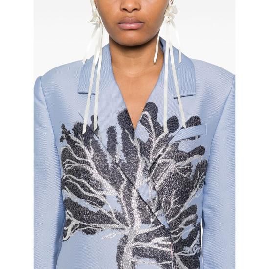 Stine Goya STINE GOYA Women Coats SGC015 2269P TREE BLUE Size S / US 4 / IT 40 - 3 Thumbnail