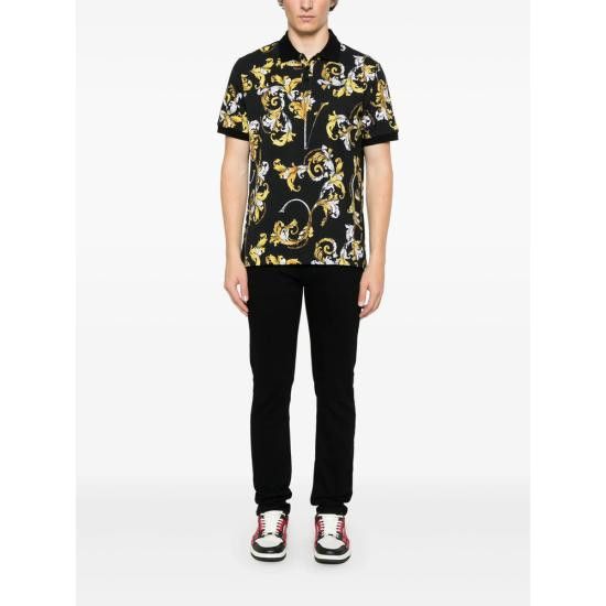 Versace VERSACE Men Polo Shirts 78GAG6S0 JS460 G89 BLACK Size US XL / EU 56 / 4 - 4 Thumbnail