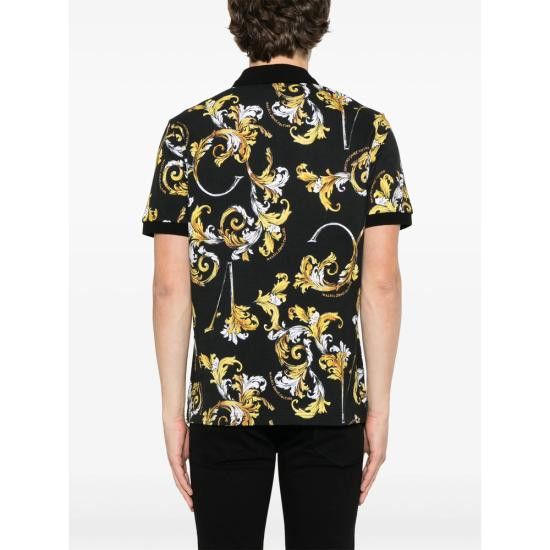 Versace VERSACE Men Polo Shirts 78GAG6S0 JS460 G89 BLACK Size US XL / EU 56 / 4 - 3 Thumbnail