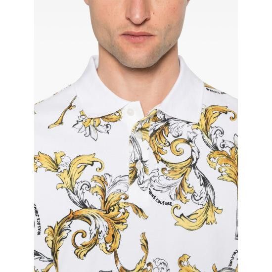 Versace VERSACE Men Polo Shirts 78GAG6S0 JS460 G03 WHITE Size US XL / EU 56 / 4 - 3 Thumbnail