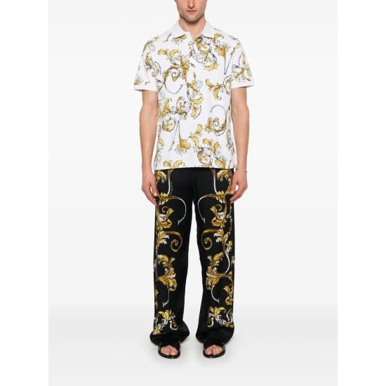 Versace VERSACE Men Polo Shirts 78GAG6S0 JS460 G03 WHITE Size US XL / EU 56 / 4 - 4 Thumbnail