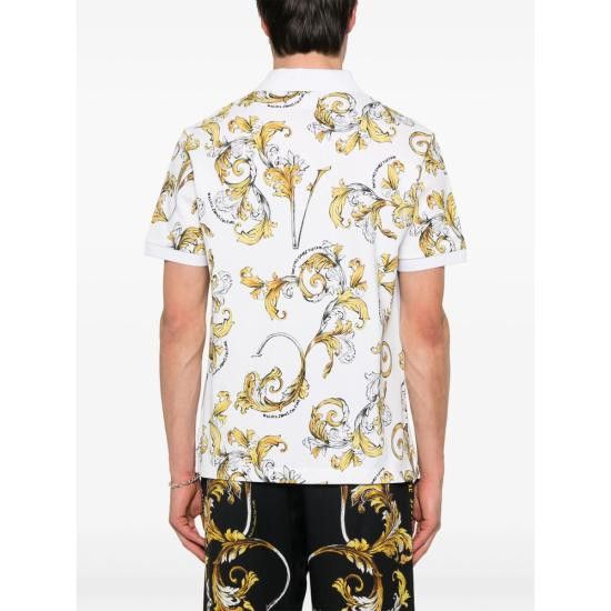 Versace VERSACE Men Polo Shirts 78GAG6S0 JS460 G03 WHITE Size US XXL / EU 58 / 5 - 2 Thumbnail
