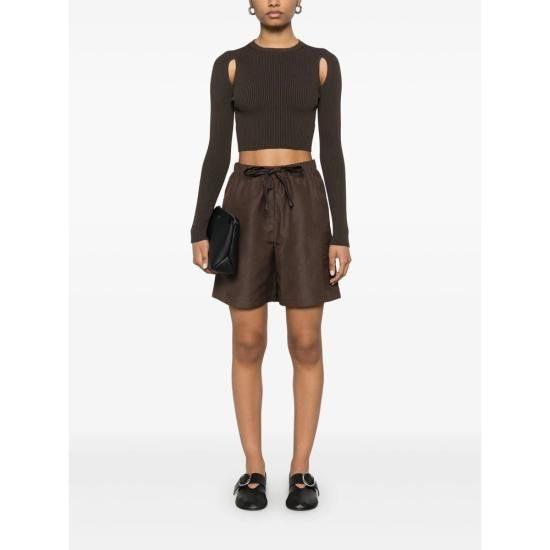 Max Mara MAX MARA Women Shorts & Burmudas QUEBEC 644 002 BROWN Size 27" / US 4 / IT 40 - 5 Thumbnail