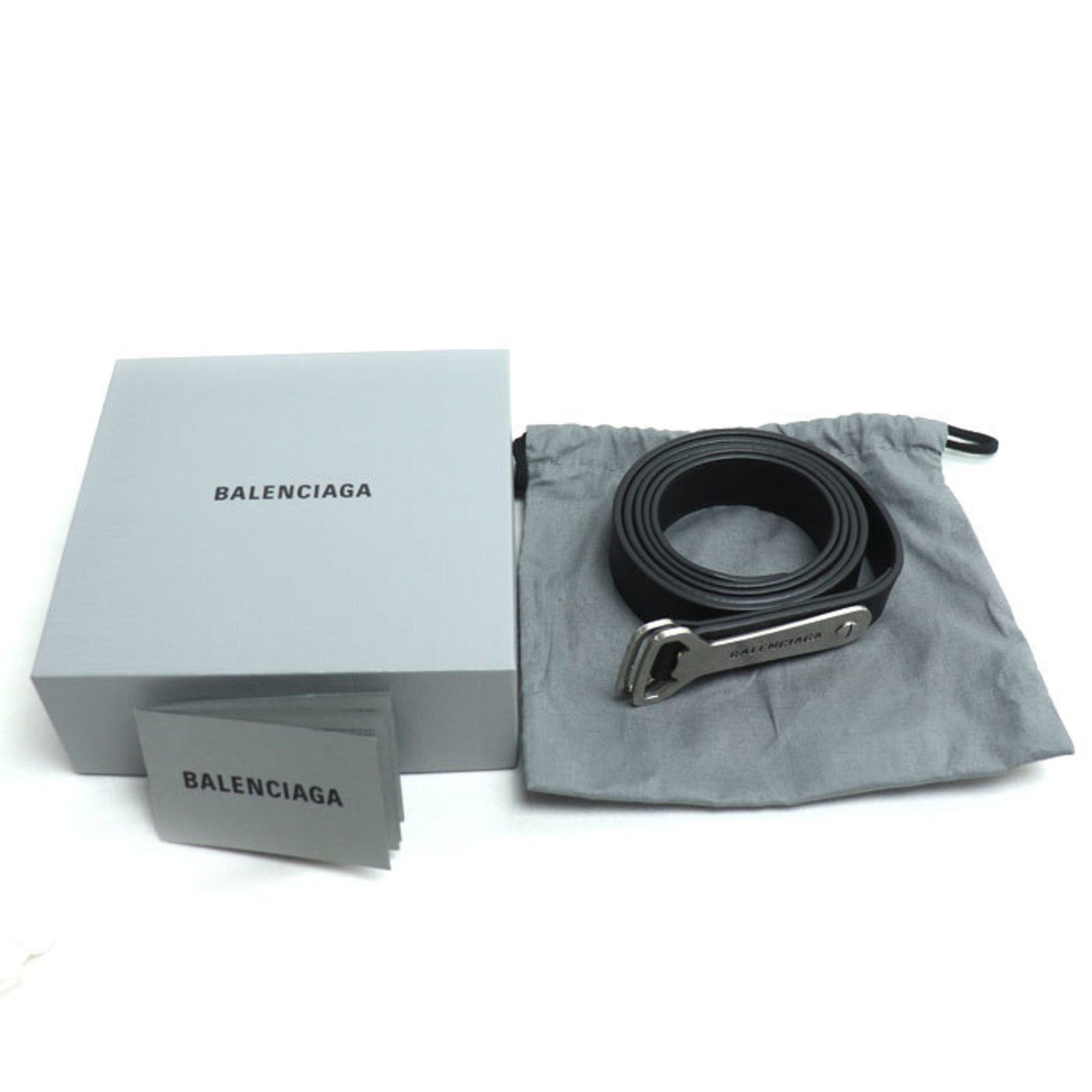 Balenciaga BALENCIAGA Bottle Opener D-Ring Belt Black 7416132 Men's Size ONE SIZE - 6 Thumbnail
