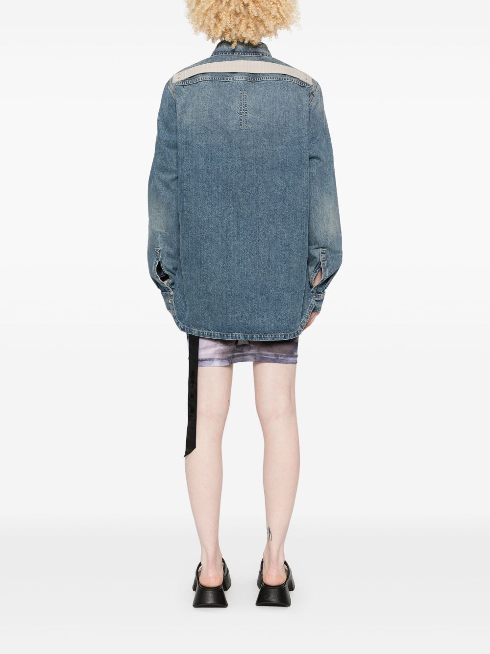 Rick Owens Drkshdw DENIM OVERSHIRT Size XS / US 0-2 / IT 36-38 - 3 Thumbnail