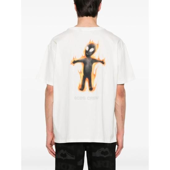 GCDS GCDS Men T-Shirts B1CM2321JE9 OFFWH WHITE Size US L / EU 52-54 / 3 - 2 Thumbnail