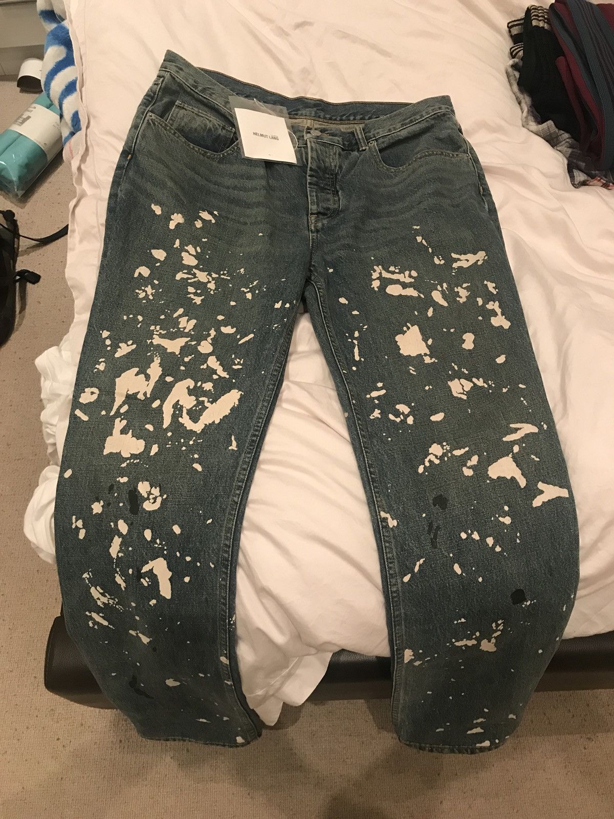 Helmut Lang Helmut Lang Paint Splatter Jeans Grailed