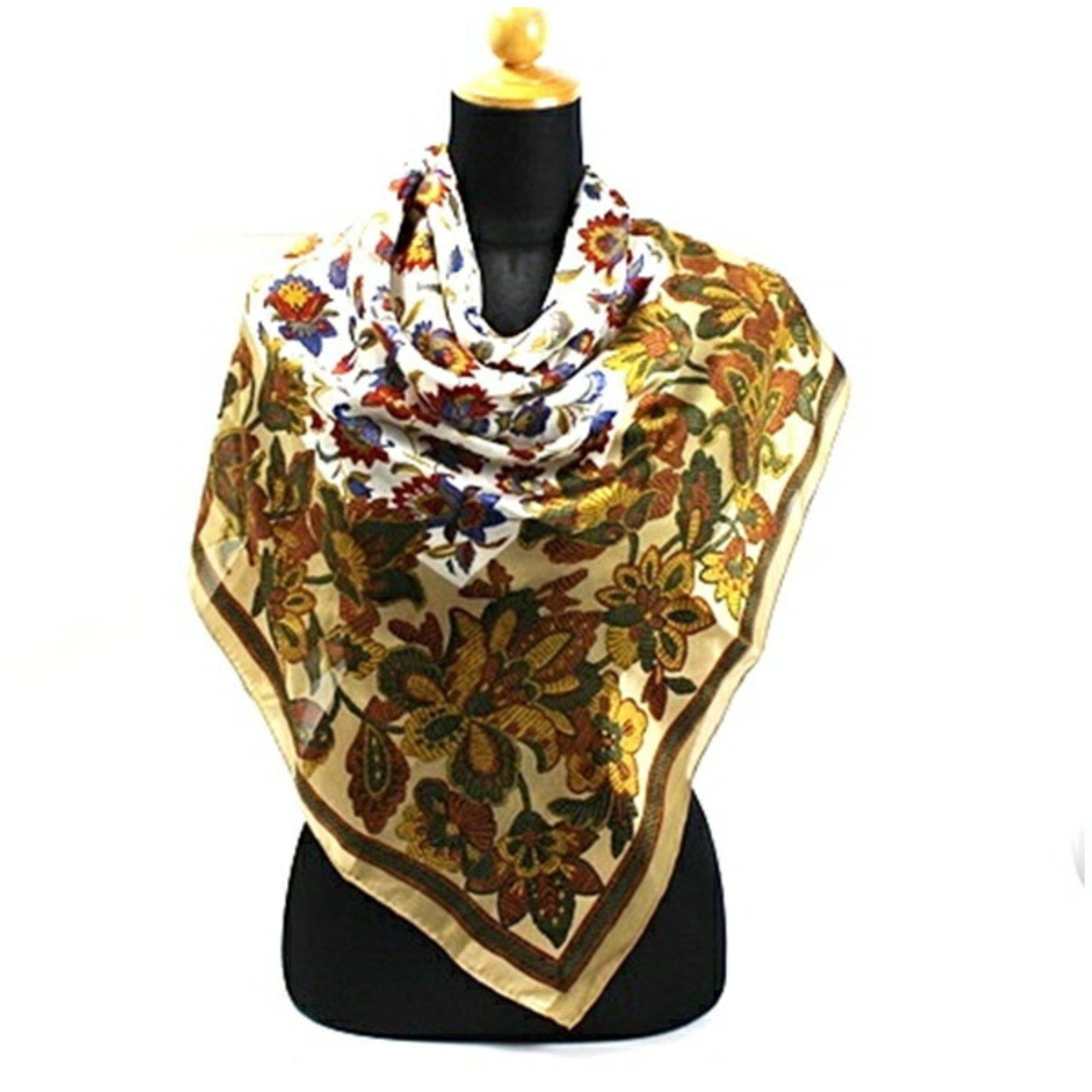 Yves Saint Laurent Yves Saint Laurent Large Scarf Beige x Multicolor YVES SAINT LAURENT Women's Size ONE SIZE - 4 Thumbnail