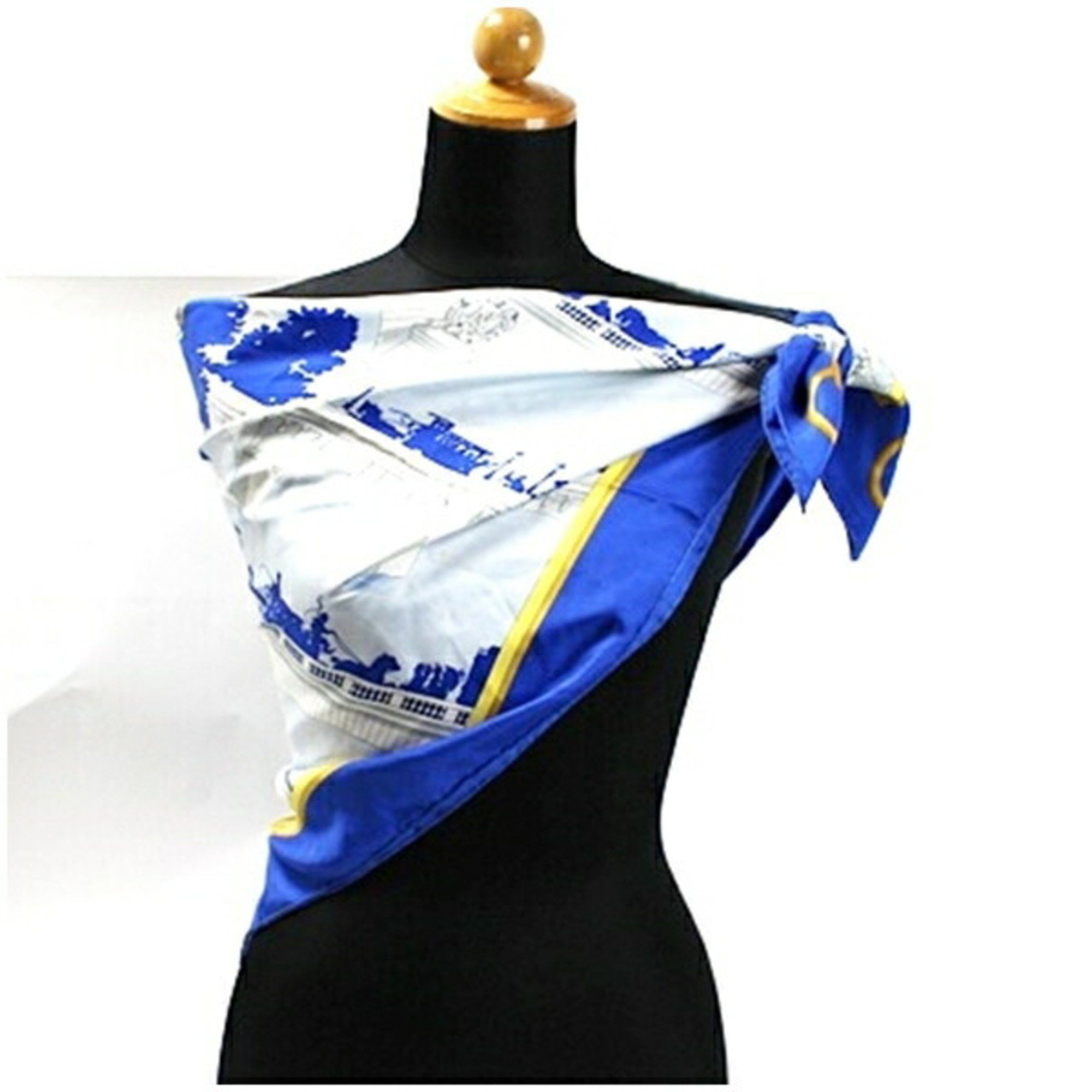 Hermes Hermes Silk Scarf Muffler Carre 90 LES PONTS DE PARIS Bridges of Paris HERMES Women's Size ONE SIZE - 3 Thumbnail
