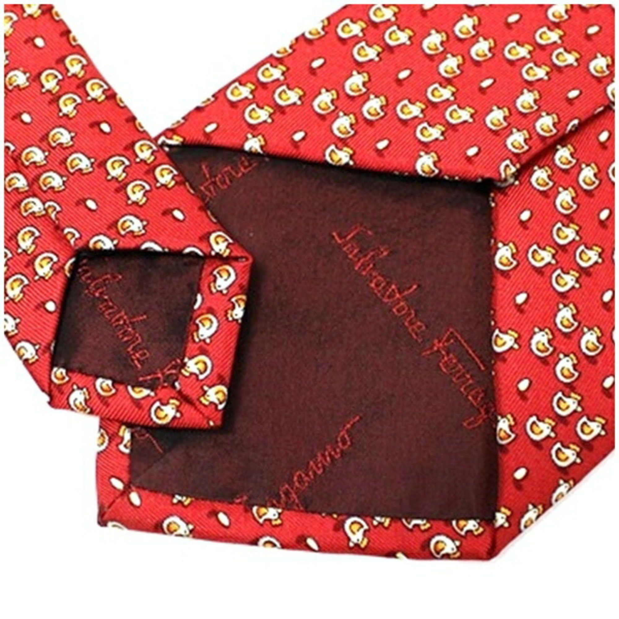 Salvatore Ferragamo Salvatore Ferragamo Silk Tie Men's Size ONE SIZE - 6 Thumbnail