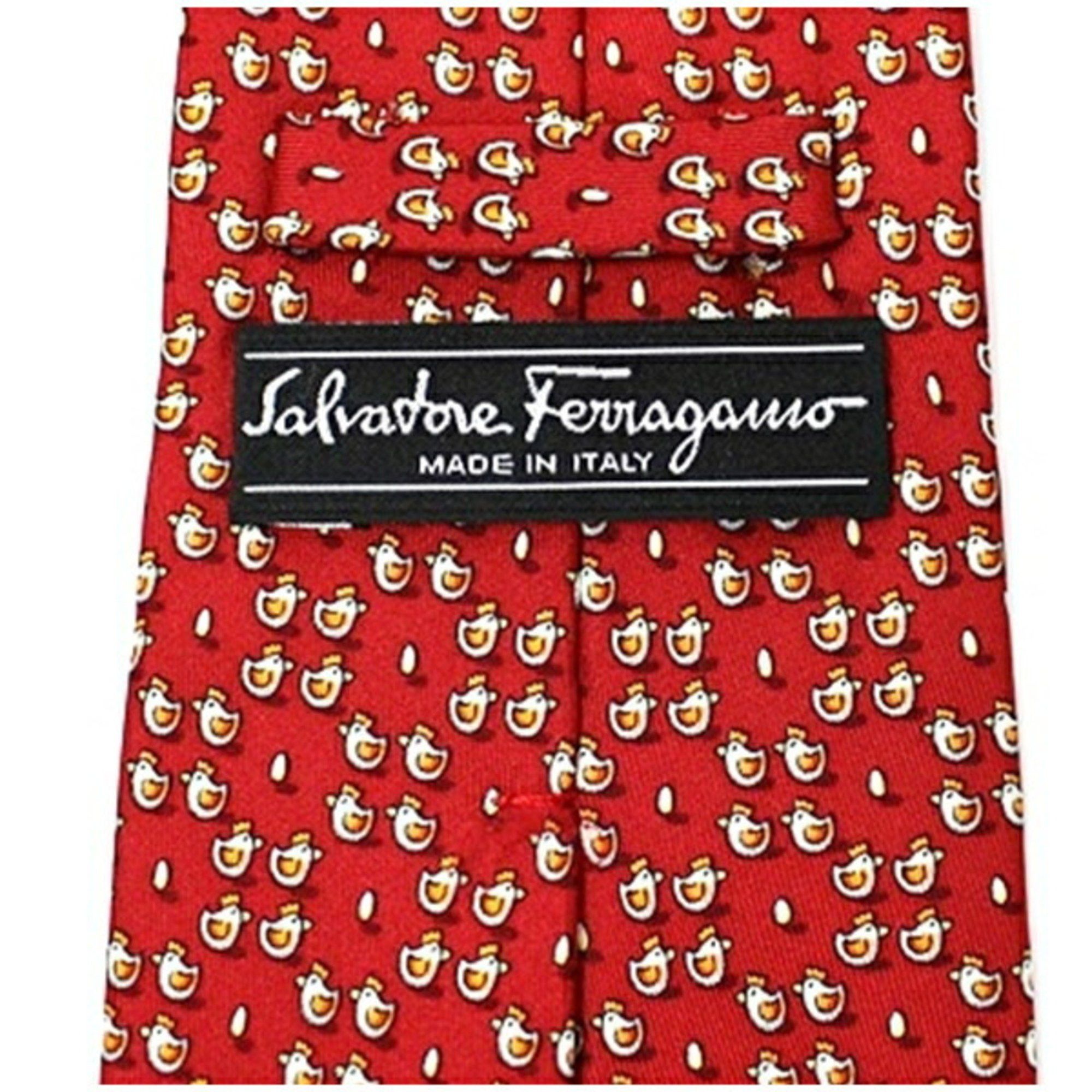 Salvatore Ferragamo Salvatore Ferragamo Silk Tie Men's Size ONE SIZE - 5 Thumbnail