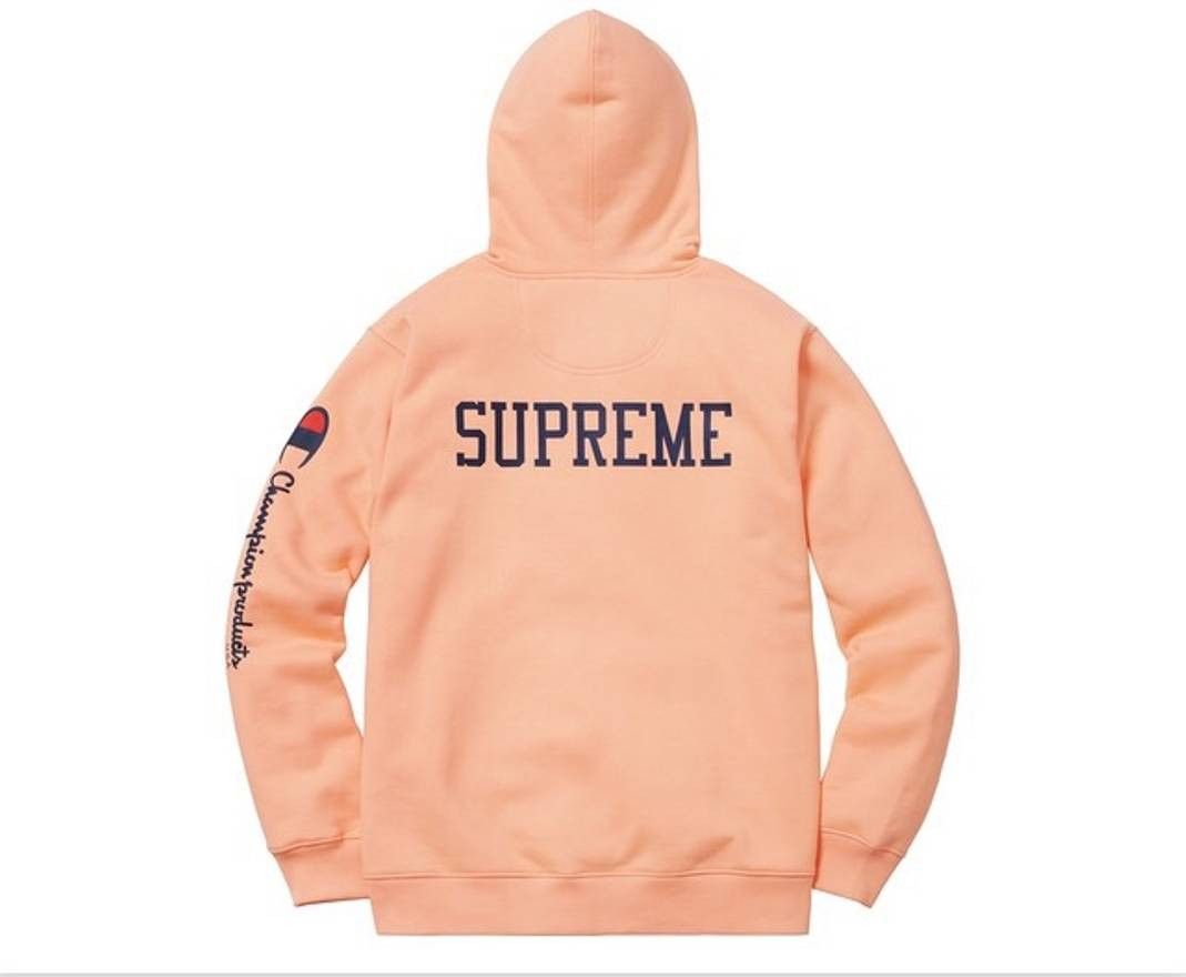 Supreme x Champion Peach Hoodie | Grailed