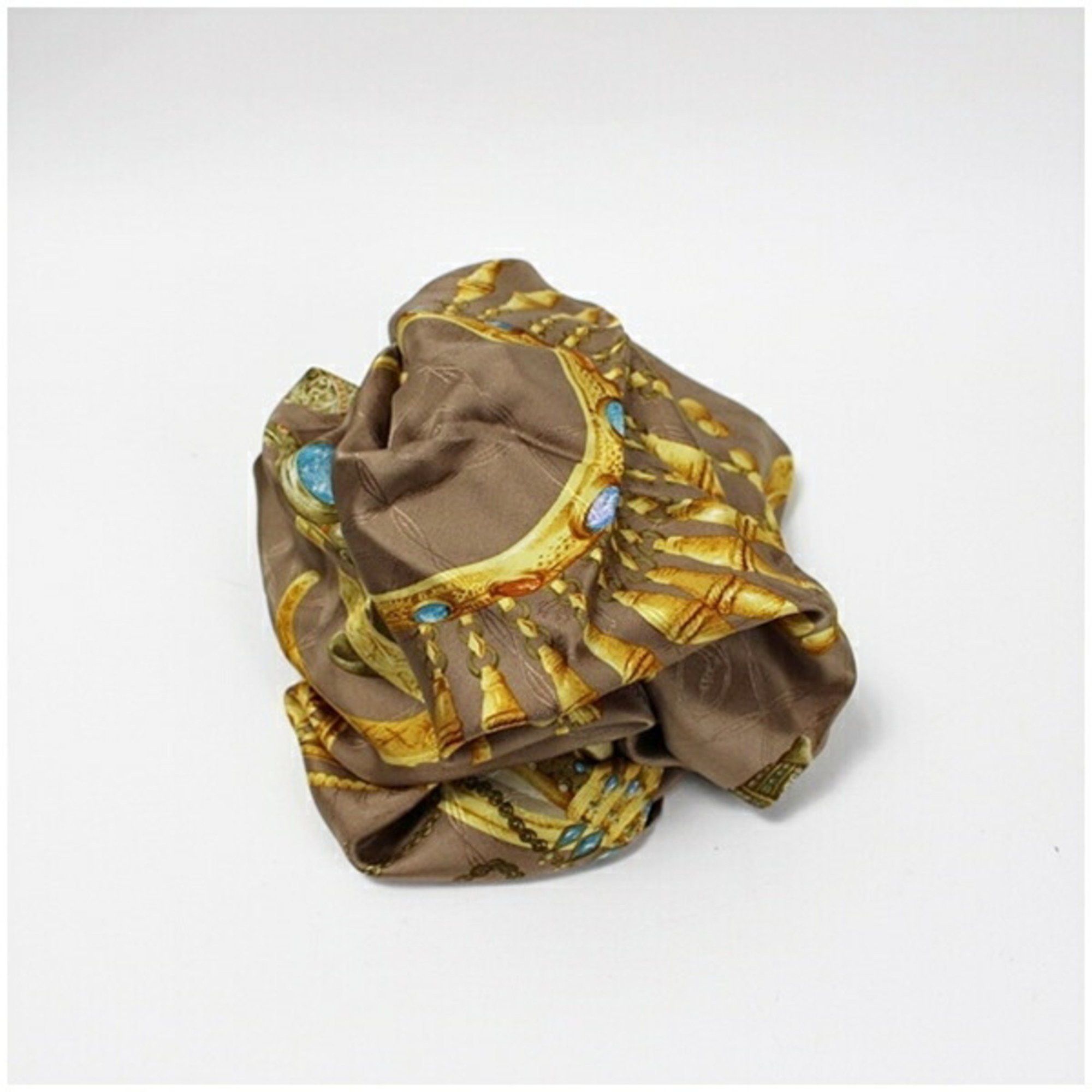 Trussardi Trussardi Silk Scarf Muffler Light Brown TRUSSARDI Women's Size ONE SIZE - 7 Thumbnail