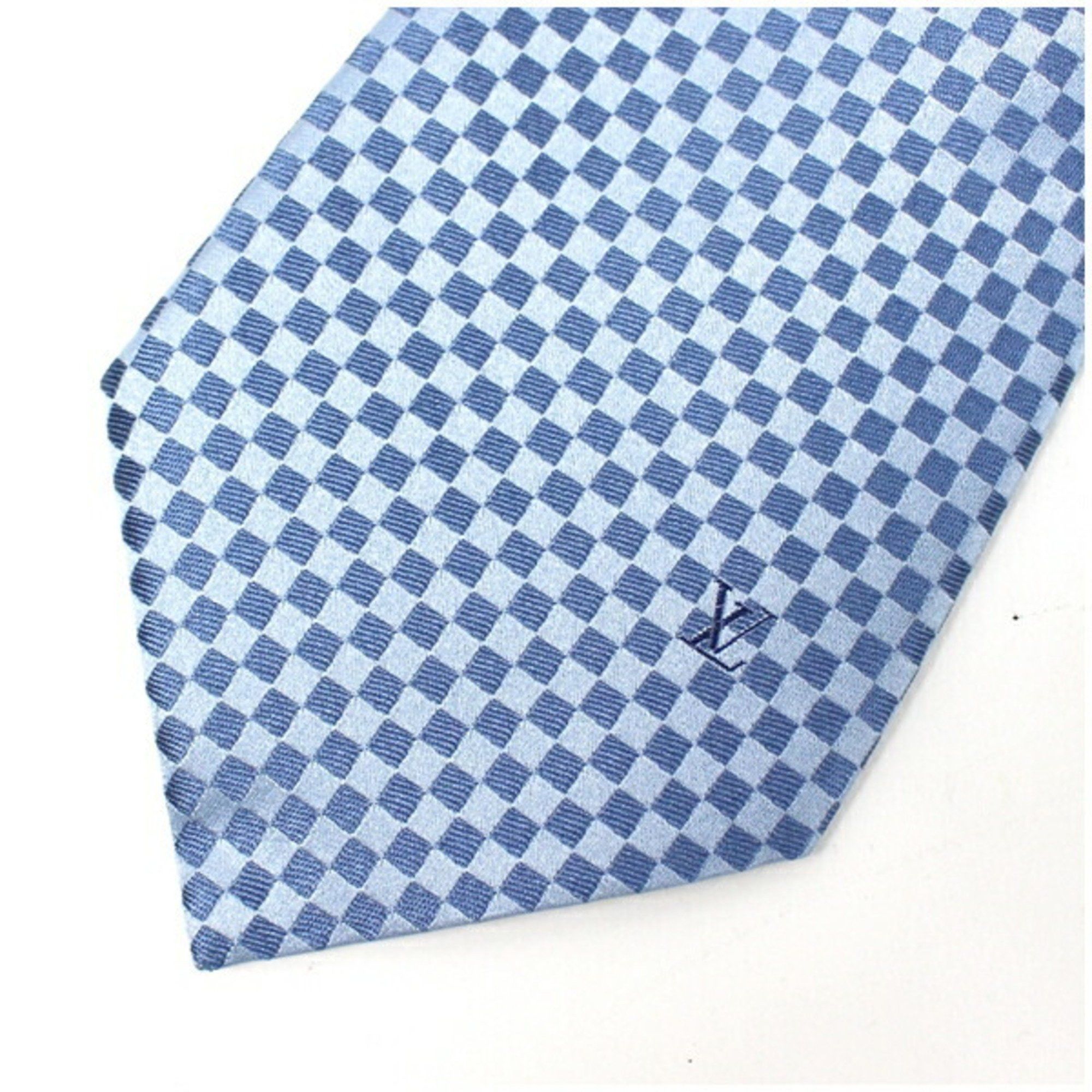 Louis Vuitton Louis Vuitton Silk Tie Damier Pattern M74321 LOUIS VUITTON Men's Size ONE SIZE - 4 Thumbnail
