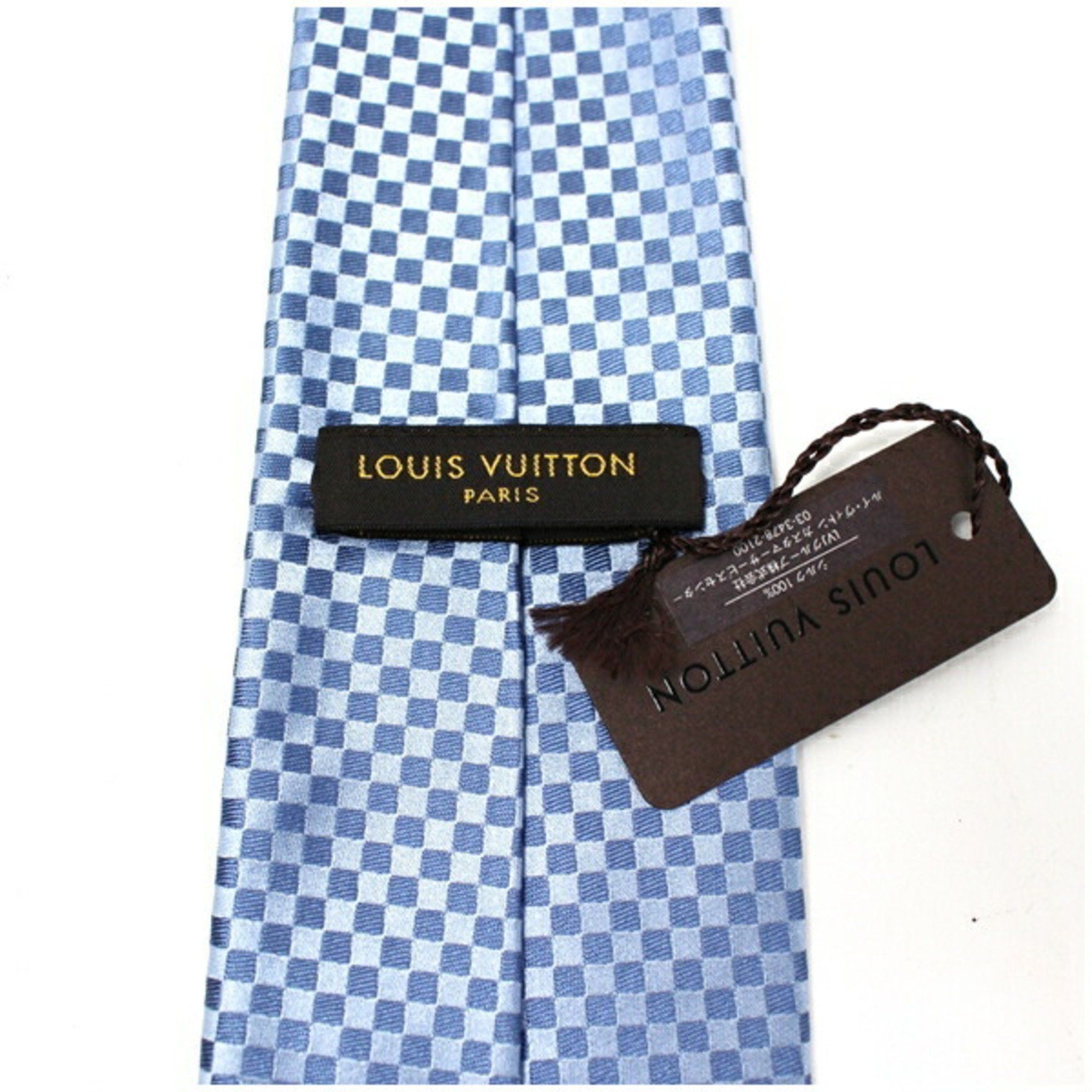 Louis Vuitton Louis Vuitton Silk Tie Damier Pattern M74321 LOUIS VUITTON Men's Size ONE SIZE - 5 Thumbnail
