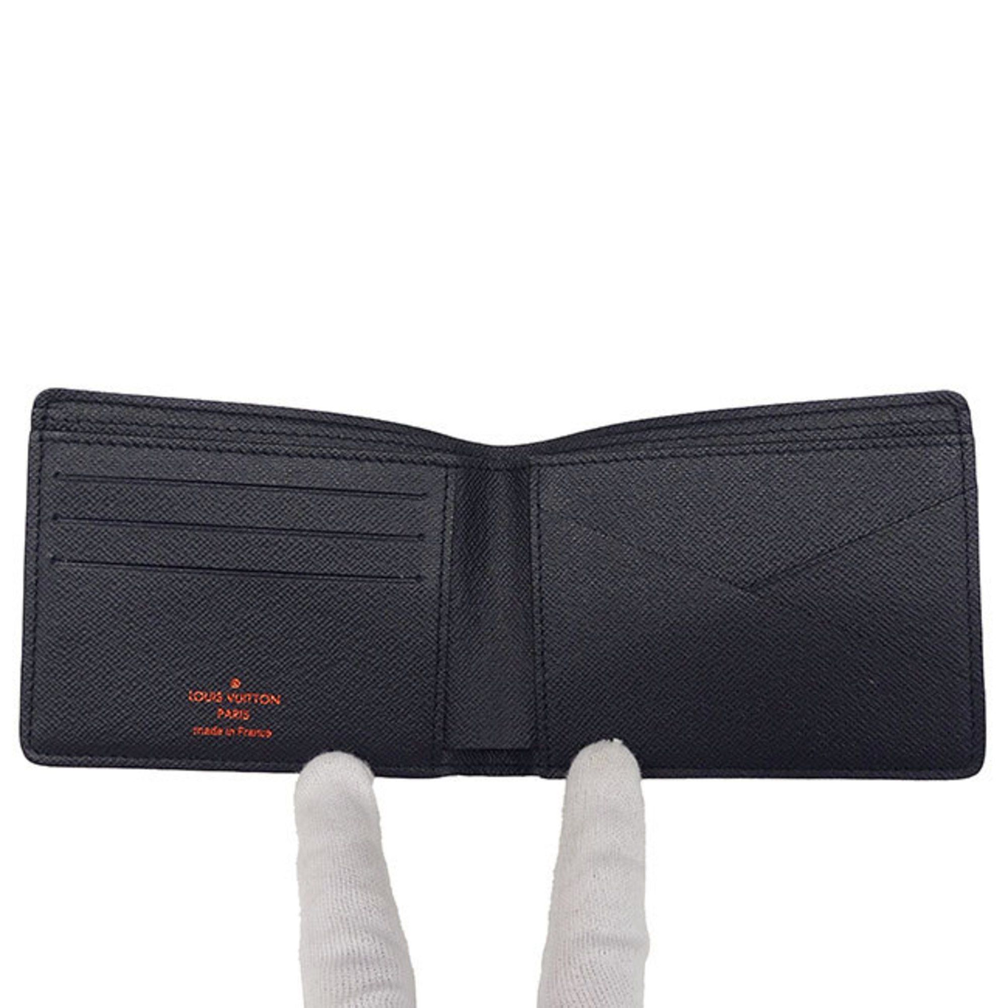 Louis Vuitton Louis Vuitton Wallet Men's Bi-fold Ink Upside Down Monogram Canvas Portefeuille Multiple Navy M62891 Size ONE SIZE - 5 Thumbnail